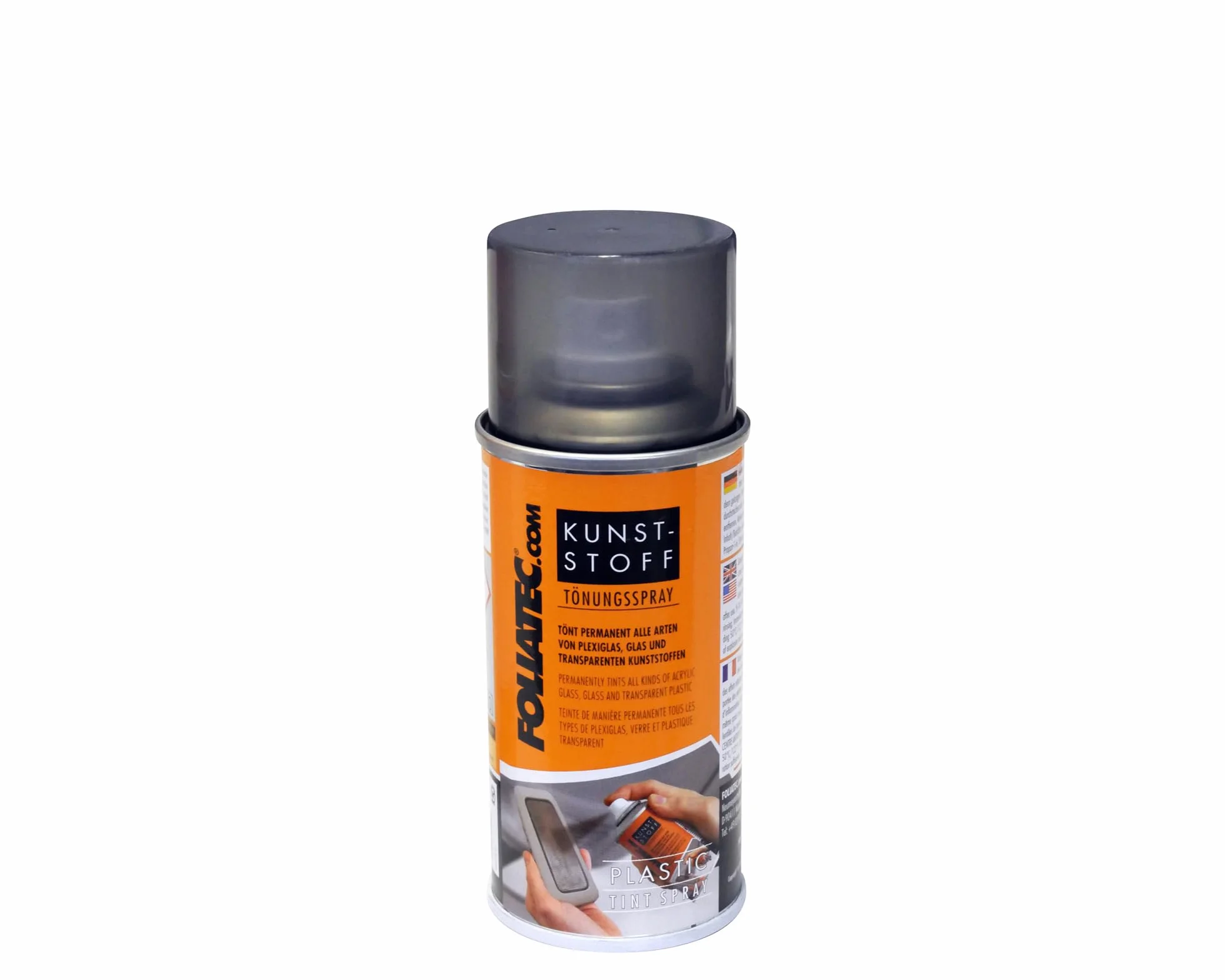 FOLIATEC Spray oscurante per plexiglass, vetro e plastica, fumé, 150 ml