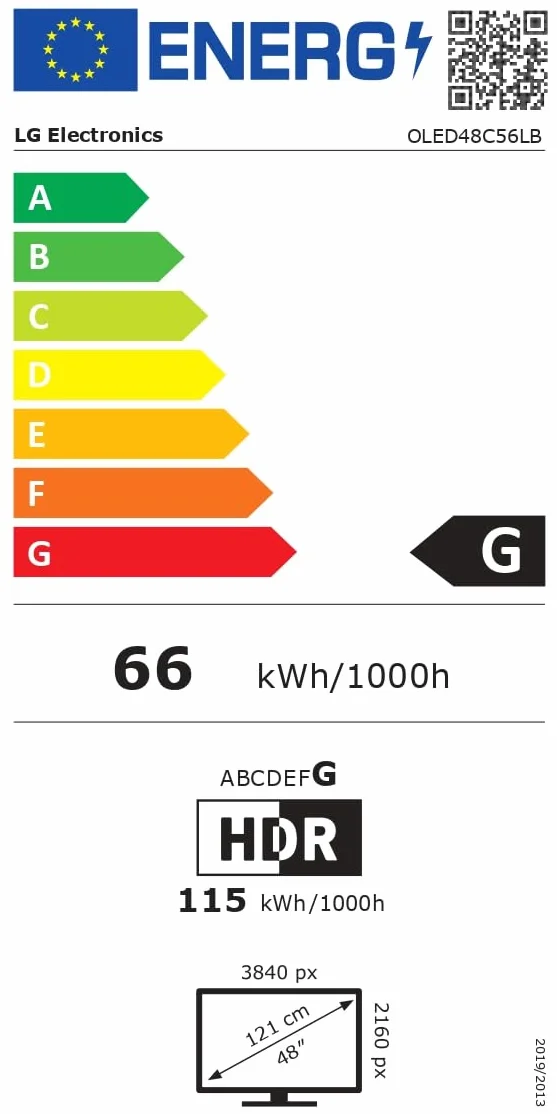 LG OLED evo C5 Smart TV 48 pollici 4K Processore α9 Gen8 webOS Dolby Vision Atmos VRR GSYNC 4K@144Hz HDMI 2.1 OLED48C56LB