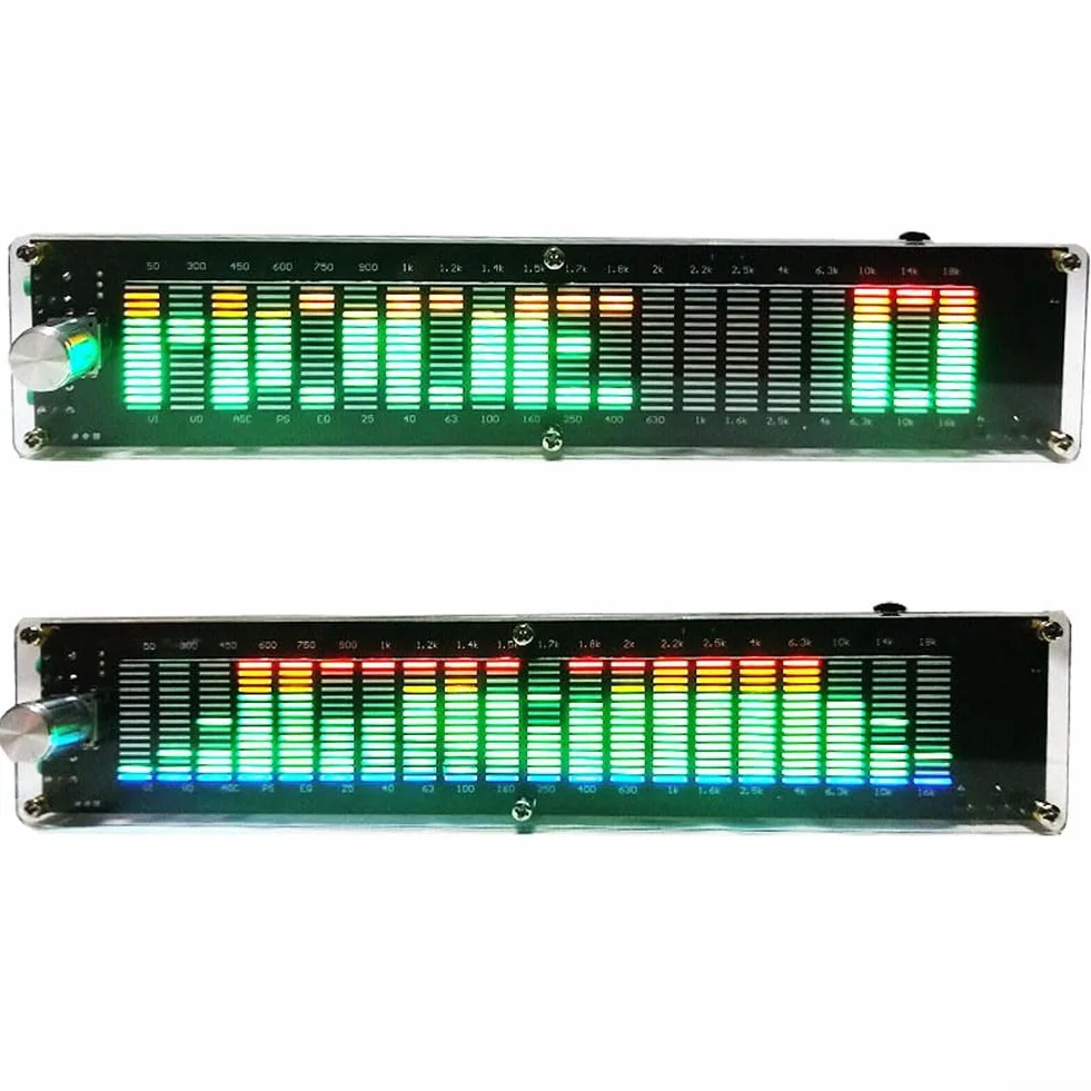Display a LED con livello audio, indicatore di spettro musicale equalizzatore per DSP, analizzatore di spettro audio musicale, misuratore VU Display a LED con USB (con per DSP)
