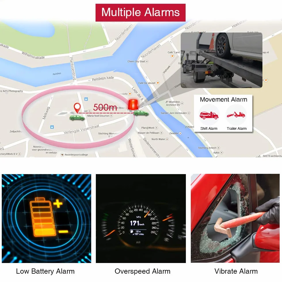 Localizzatore GPS 4G LTE 20000mAh standby 240 Giorni Impermeabile Magnetico Scheda SIM anonima integrata, abbonamento App Geofencing Antifurto per Auto