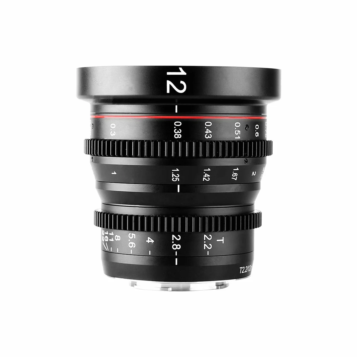 Meike 12mm T2.2 Manual Focus Wide Angle Fixed Prime Cinema Lens for M43 Micro Four Thirds MFT Mount Cameras and Cinema Camera BMPCC 4K