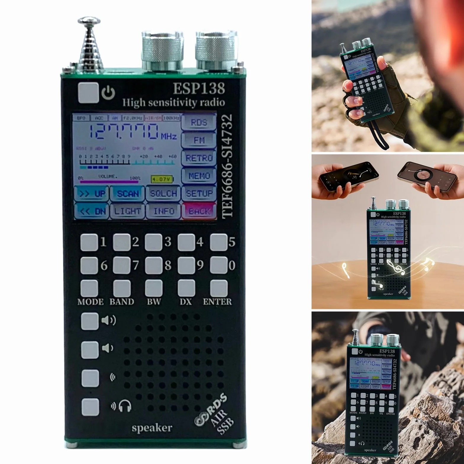 Ricevitore radio portatile TEF6686 BT RDS nero
