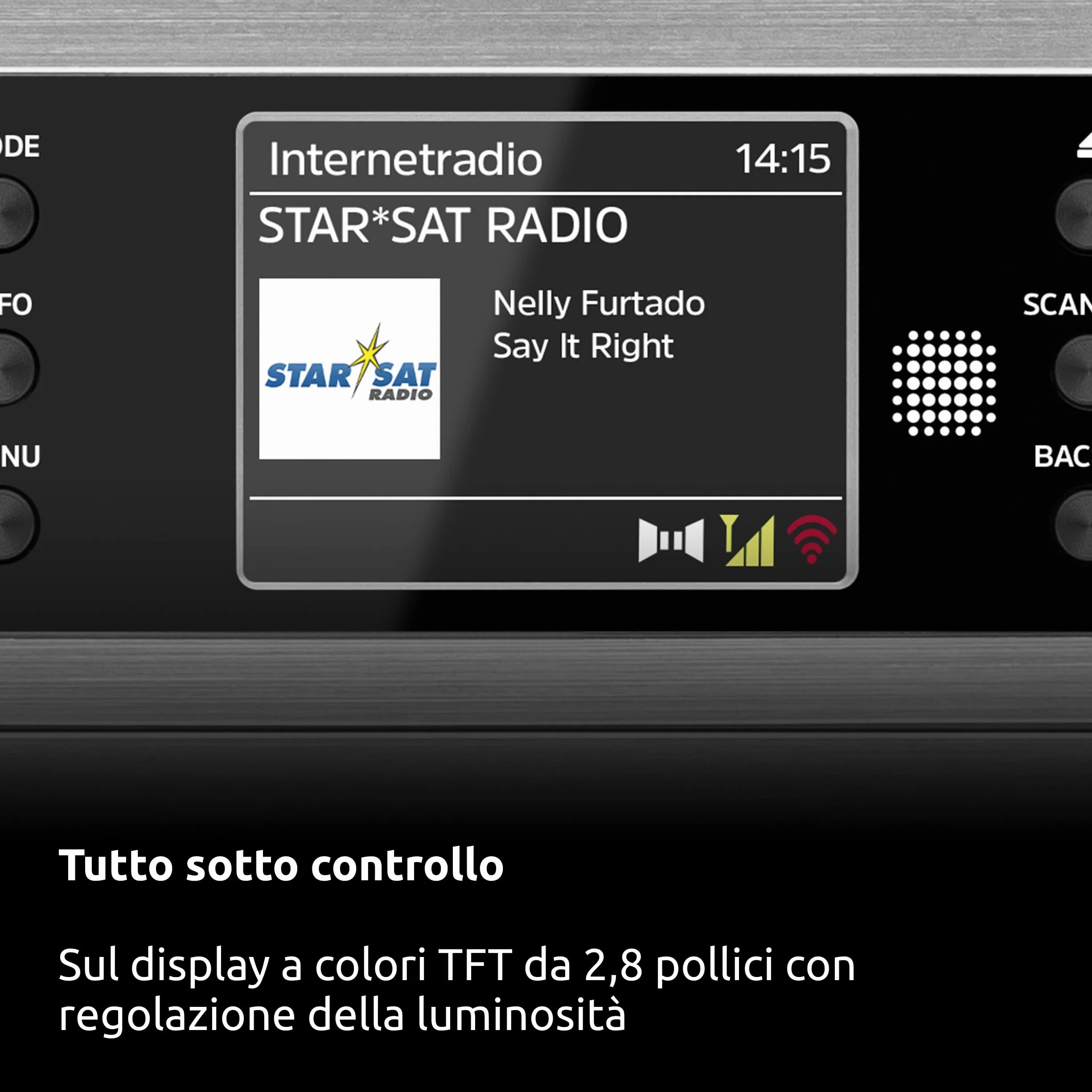 TechniSat VIOLA 710 CD IR Impianto Hi-Fi compatto radio Internet DAB+ FM lettore CD Bluetooth 2x20W RMS