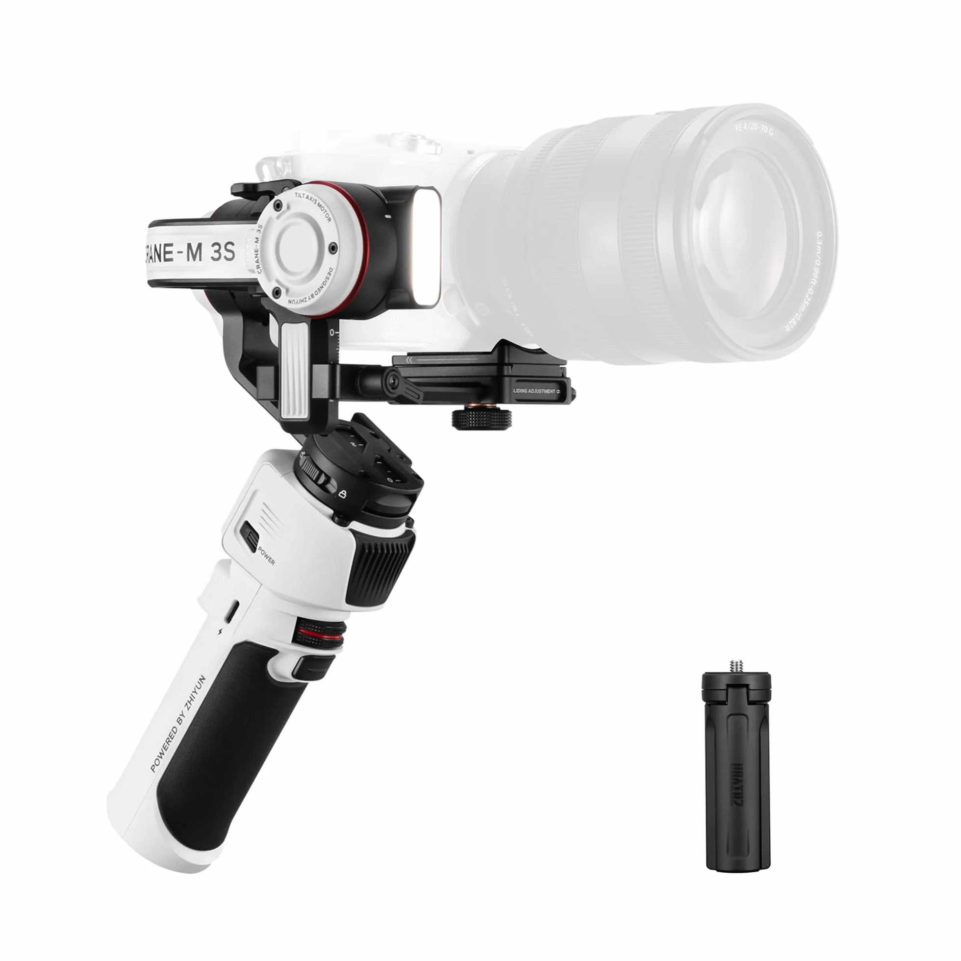 ZHIYUN Crane M3S [Ufficiale] Stabilizzatore Fotocamera a 3 Assi, con Luce di Riempimento Incorporata, Gimbal Fotocamera Leggera, 705g, per Videocamere Micro Single, Reflex