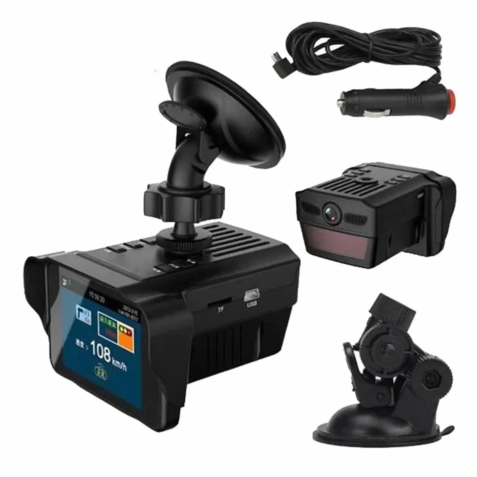 H588 Auto 2In1 Dashcam Antiradar Combo Segnale Autovelox Anti Radar Dvr Dash Cam Rilevatore Radar Intelligente Con Registratore