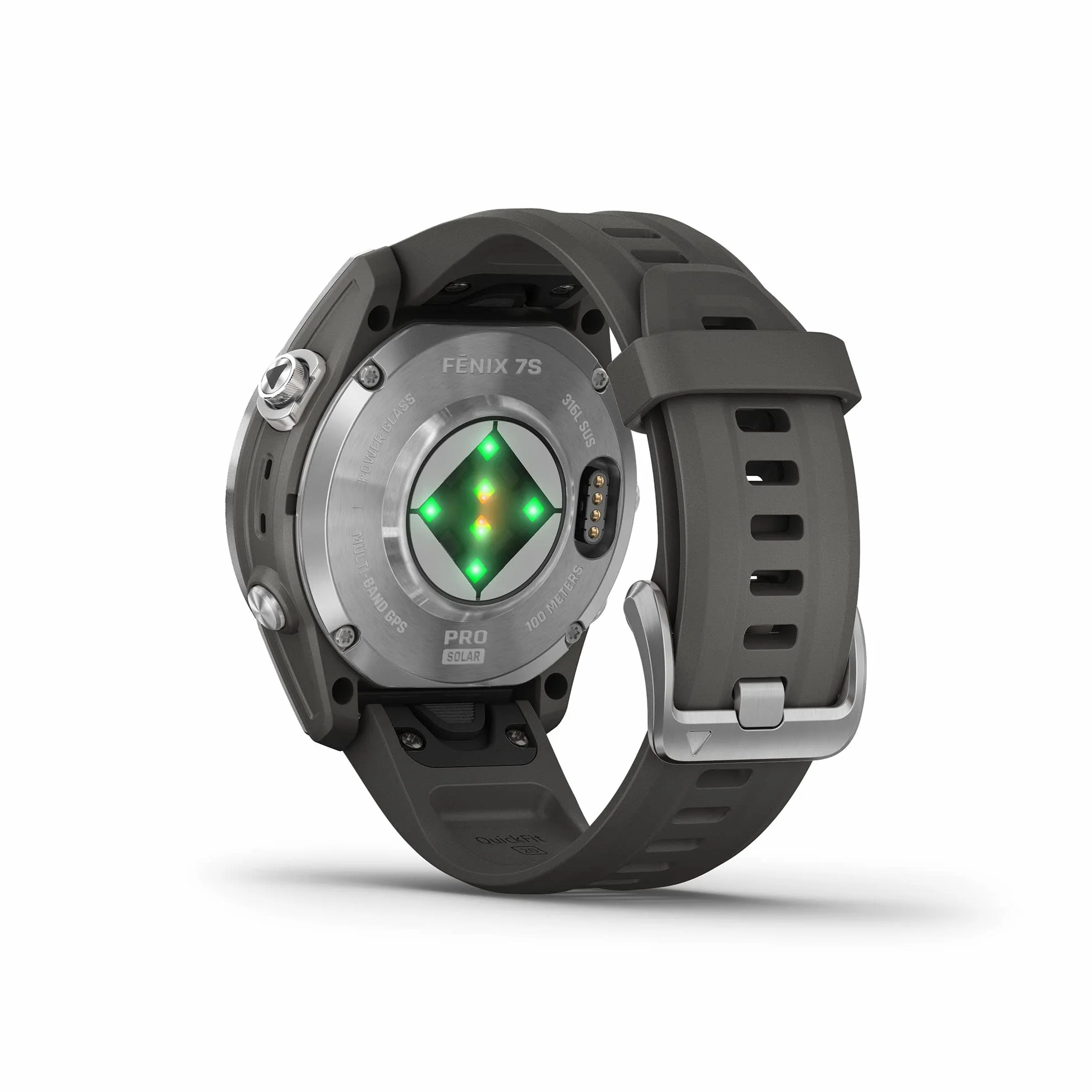 Garmin fēnix 7S Pro Solar, Smartwatch, Ricarica solare, 42mm, Torcia LED, Touchscreen 1,2", +30 Sport, GNSS multi-band, SpO2, Mappe, Musica, Autonomia 14 giorni (Silver & Graphite) (Ricondizionato)