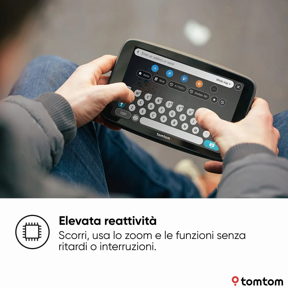 TomTom Navigatore per camion e bus GO Expert Plus (schermo da 7", percorsi e PDI per veicoli grandi dimensioni, TomTom Traffic, mappe del mondo, avvisi su limitazioni live, USB-C)