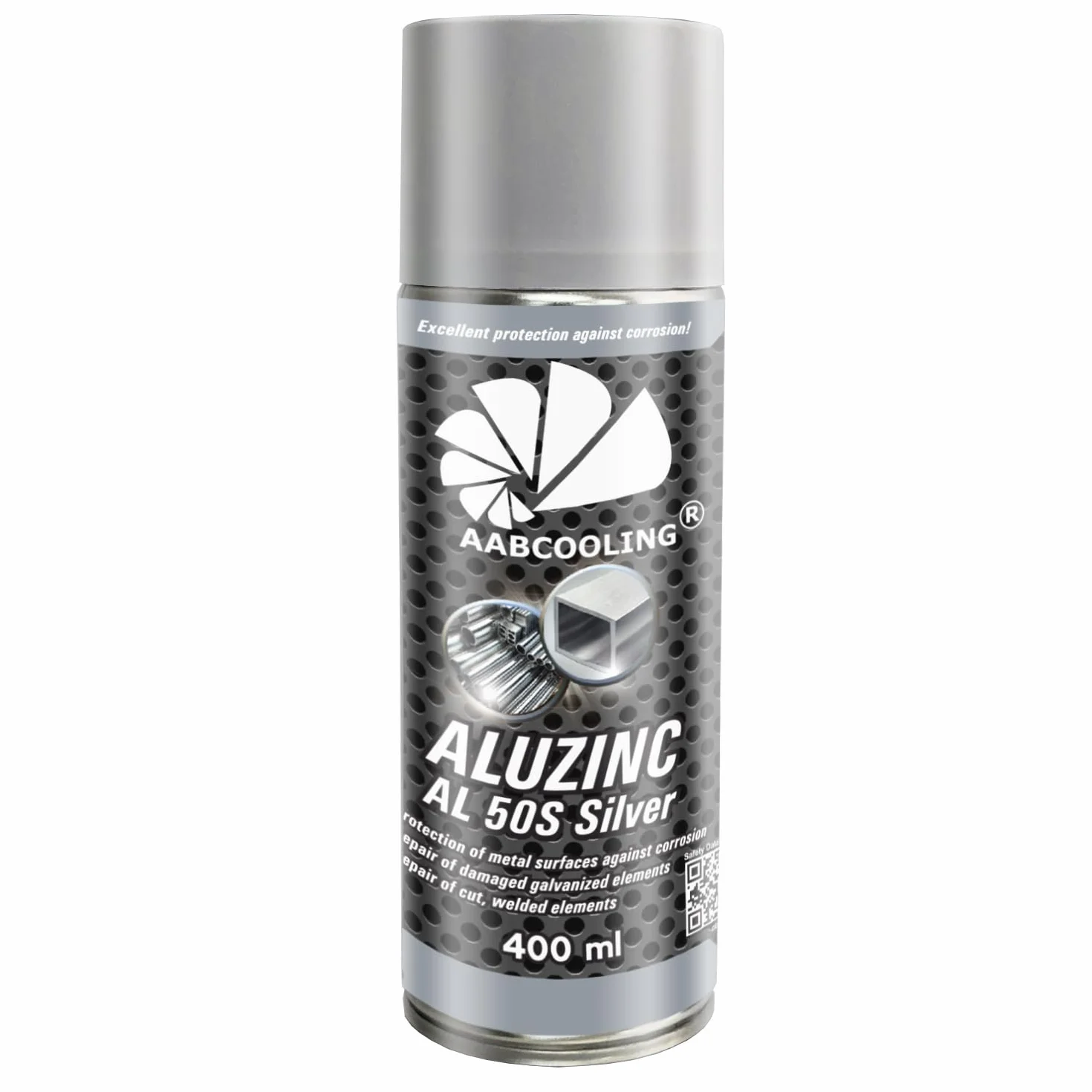 AABCOOLING Aluzinco AL 50S Argento 400ml Primer Fondo Spray Zinco Alluminio Antiruggine Anticorrosione per Auto Moto, Verniciatura Carrozzeria Metallo, Rapida Essiccazione Elevata Aderenza K4