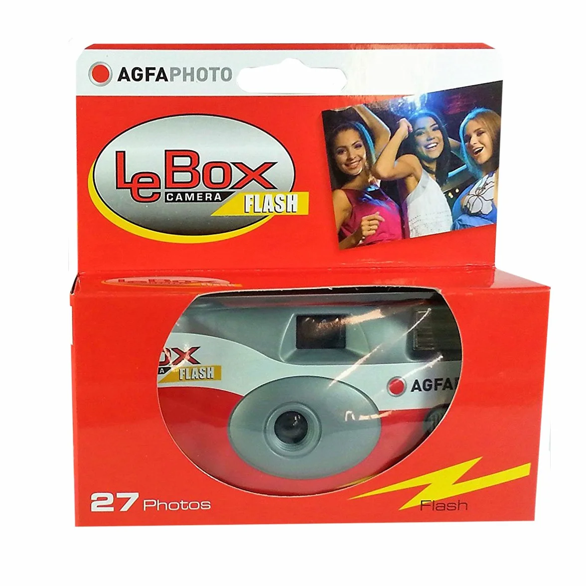 5 x PHOTO PORST monouso per macchina fotografica/fotocamera di altezza tempo/festa Fotocamera Agfa (27 fotografie, flash, 5-pezzi