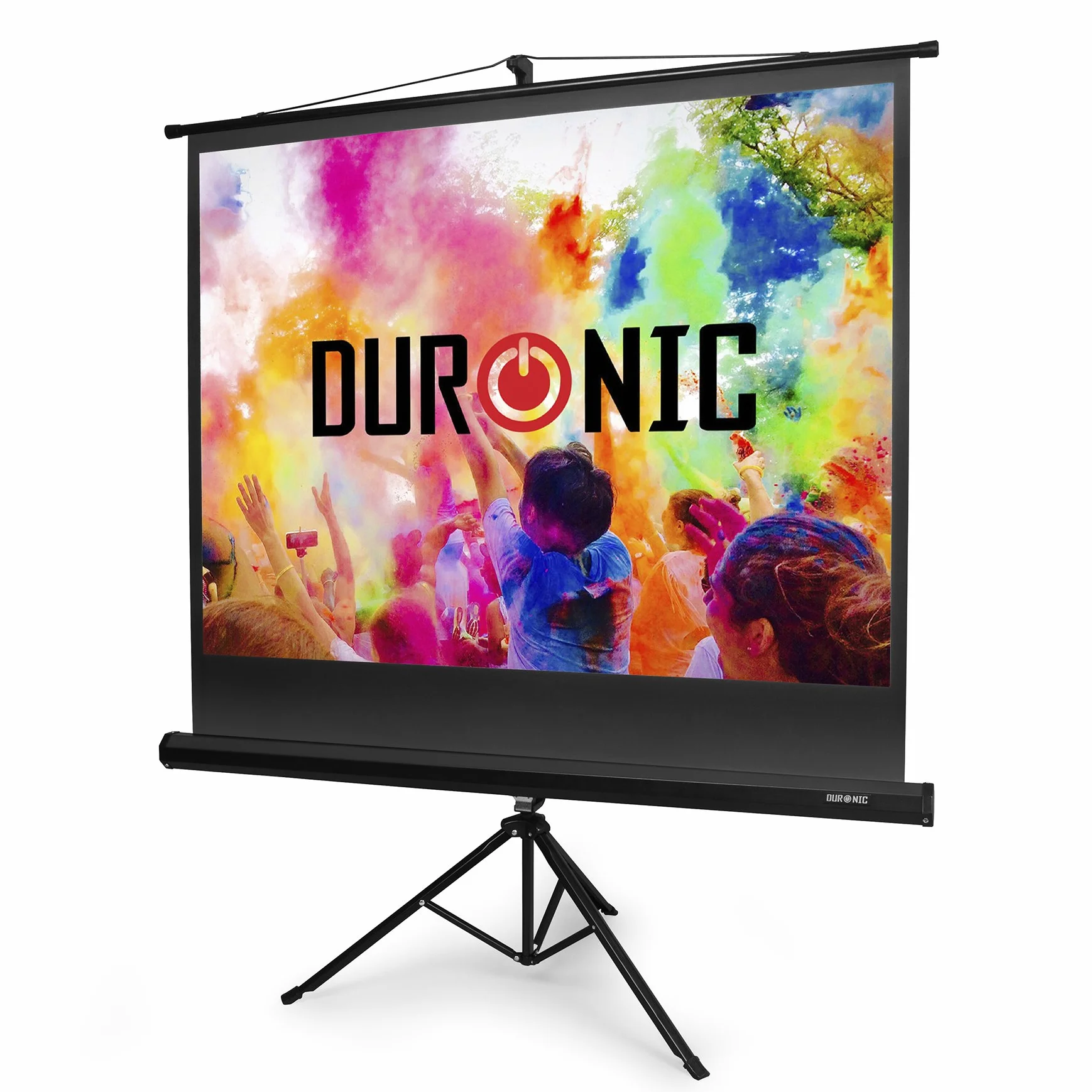 Duronic TPS50 /43 Schermo di proiezione 50” formato 4:3/102 X 76 cm - telo proiettore con piedistallo treppiede per videoproiettore Full HD 3D 4K - Home cinema home theater ufficio