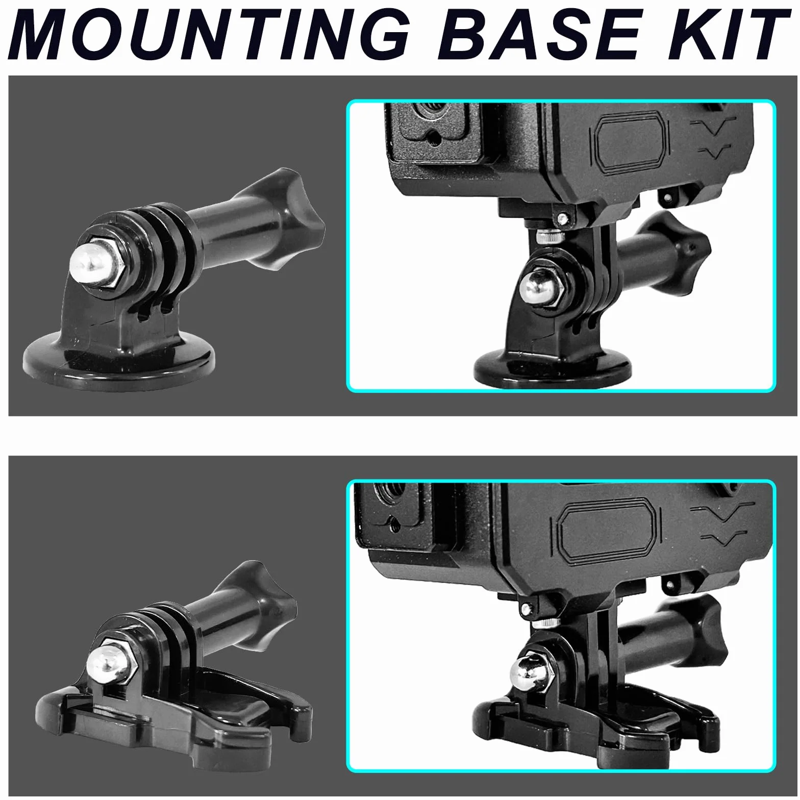 Custodia impermeabile in lega di alluminio da 80 m per Go Pro Hero13/Hero12/Hero11/Hero10/Hero9 nera, custodia protettiva per immersioni subacquee per Go Pro Hero 13 Action Camera con accessori per