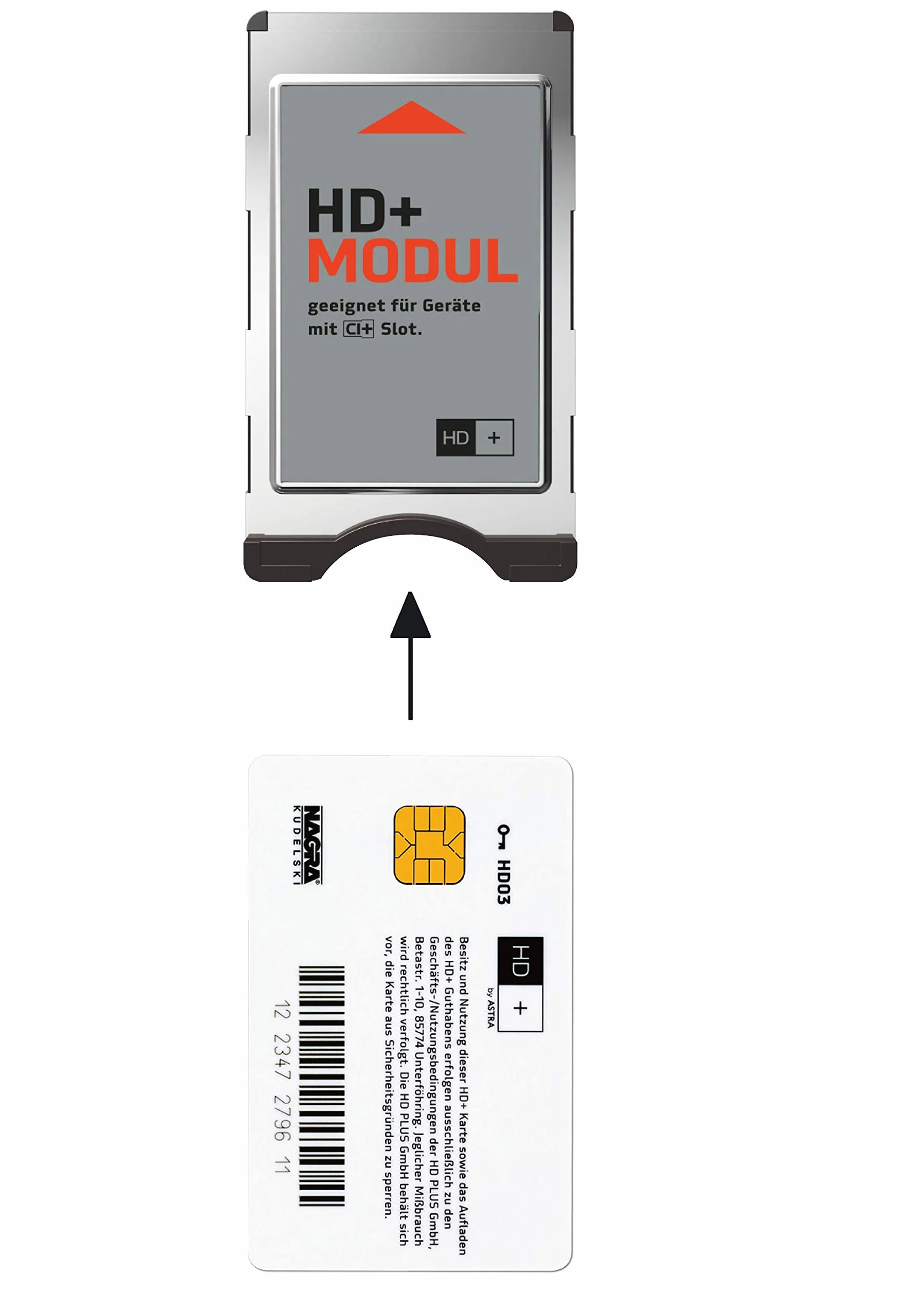 SmardTV CI+ Modul incl. HD+ Smartcard per 12 mesi di programmi HD+ (per apparecchi dotati di porta CI+) [Importato da Germania]