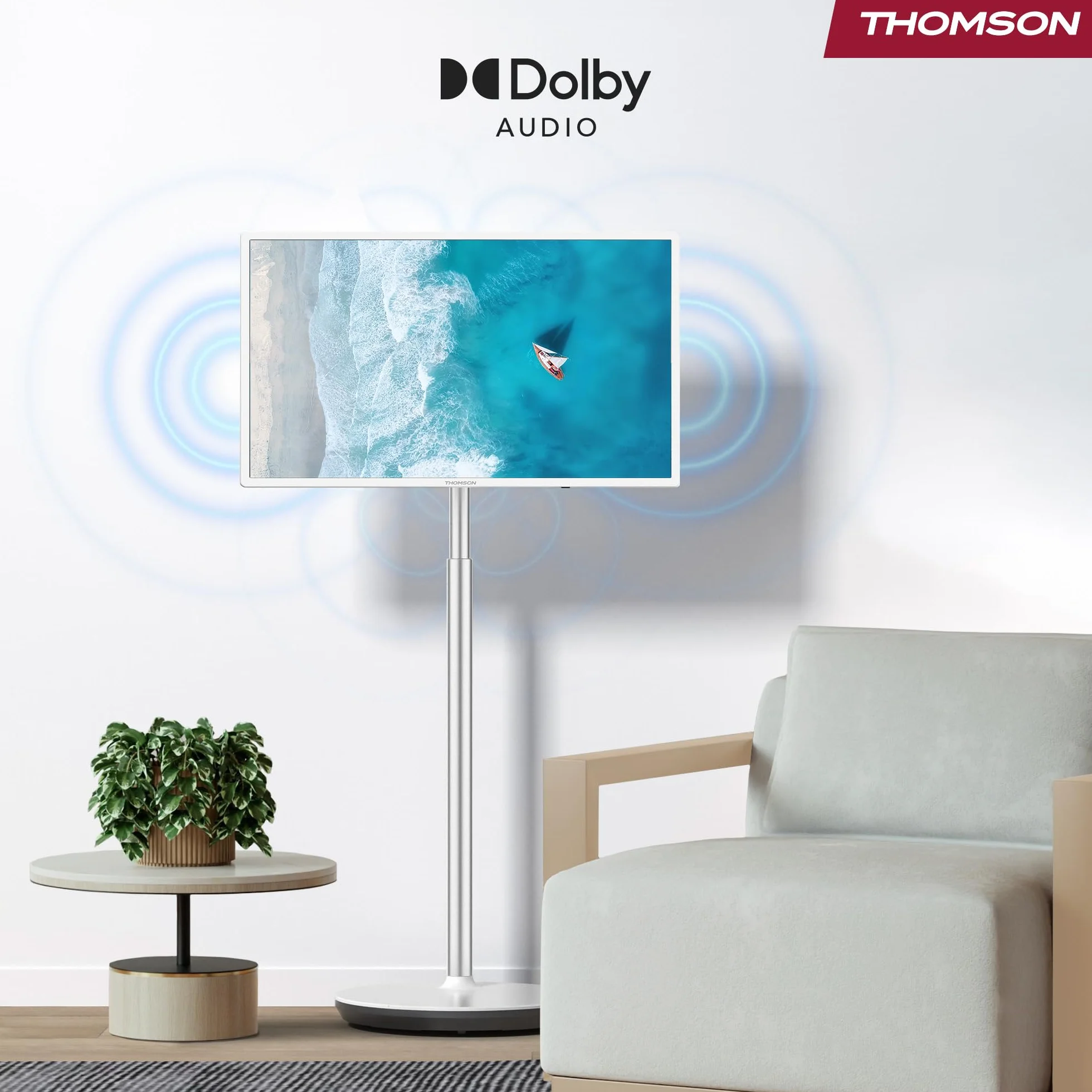 Thomson 32 Pollici TV Android Portatile HD 1366x768 Bluetooth 5.1 Wi-Fi HDMI 32HG4M45
