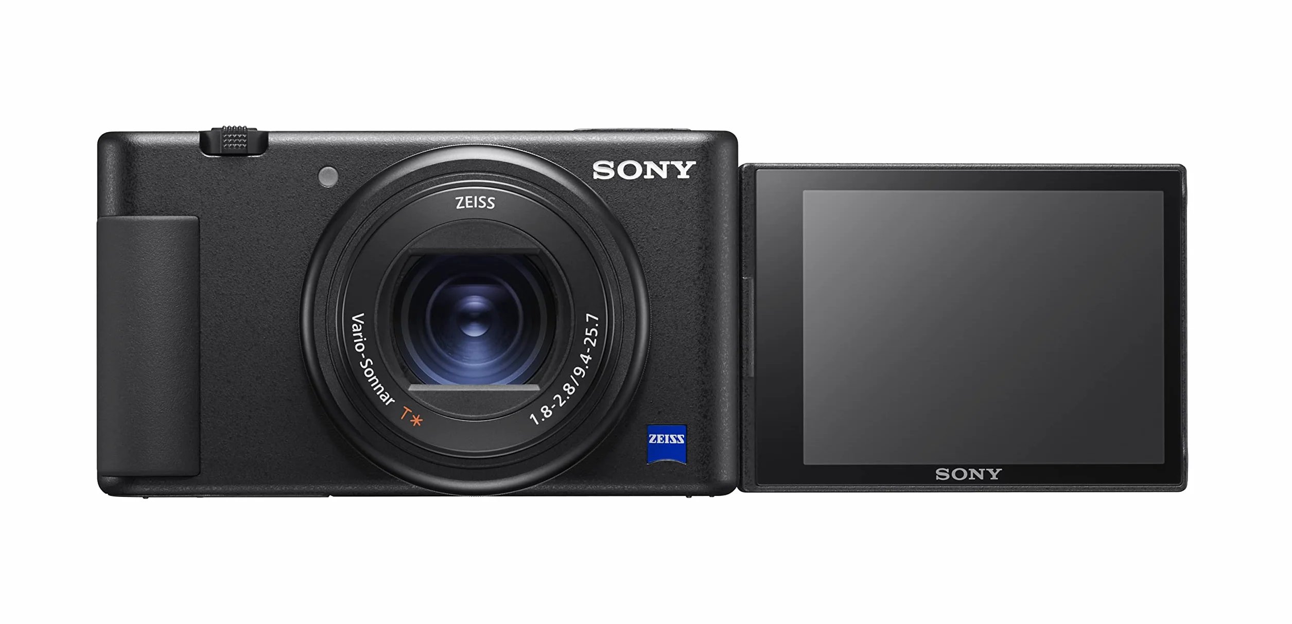 Sony ZV-1 – 24-70mm f/1.8-2.8 Zoom Grandangolare (Sensore da 1.0", Schermo LCD Direzionabile, Video 4K, E-Mount Non Applicabile, Ideale per Vlogging, Compatibile con Accessori Sony ZV)