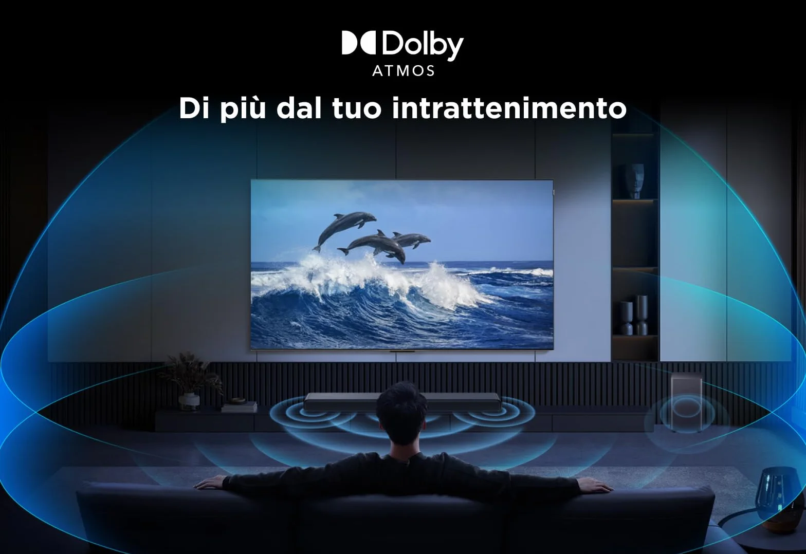 TCL S55HE Soundbar 2.1 220W Dolby Atmos DTS Virtual:X wireless subwoofer Bluetooth 5.3 HDMI eARC