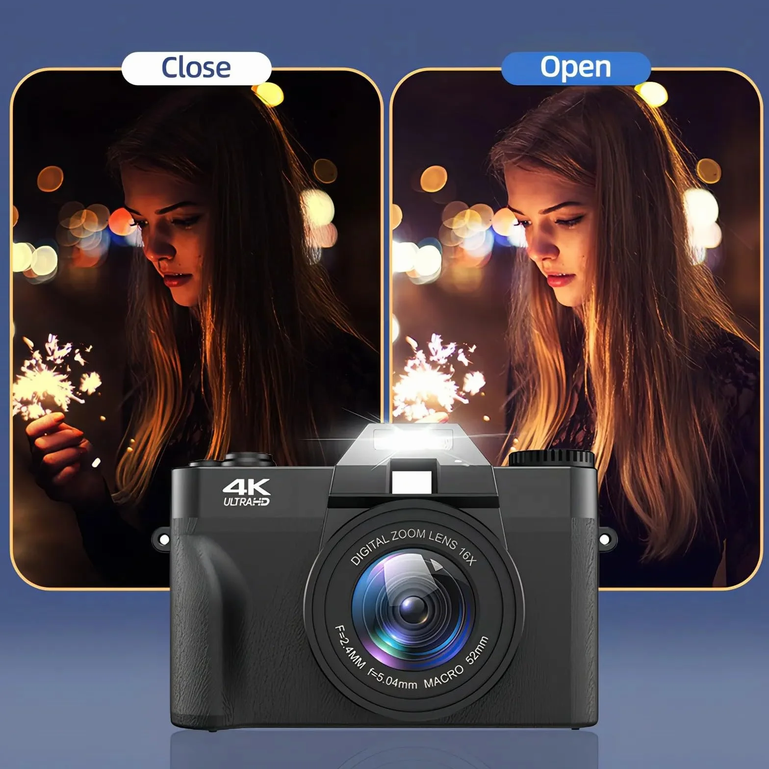Korons Fotocamera Digitale(Black,32GB)
