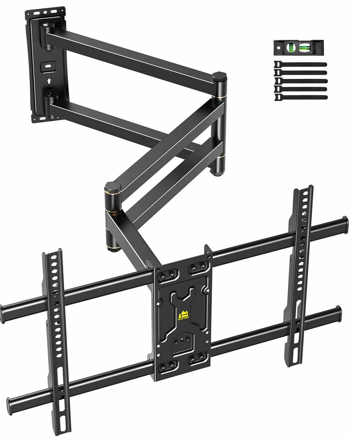 FORGING MOUNT Staffa da parete per TV a lunga portata, braccio lungo 1015 mm per TV da 37-75 pollici, staffa angolare per TV, 3 bracci articolati, supporto TV con movimento completo, orientabile