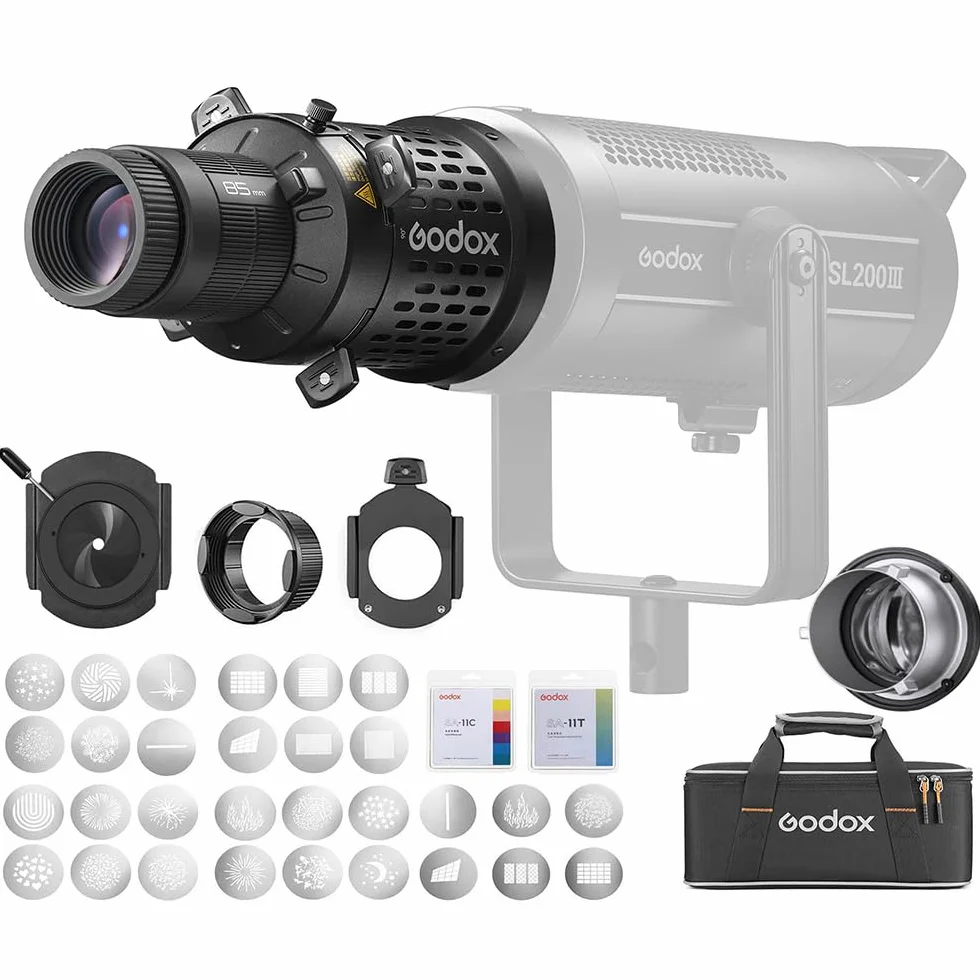 GODOX Proiettore BLP, fotografia Snoot per supporto Bowens S30 SL60W SL60IIBi VL150 VL150II M300D M600D CB60 CB100C CB200B 100X 200X 300D LED a luce continua (BLP KIT2)