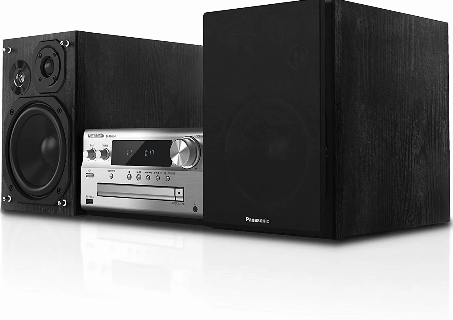 Panasonic SC-PMX94EG-S Home-Stereoanlage Heim-Audio-Mikrosystem Schwarz - Silber 120 W (SCPMX94EGS)