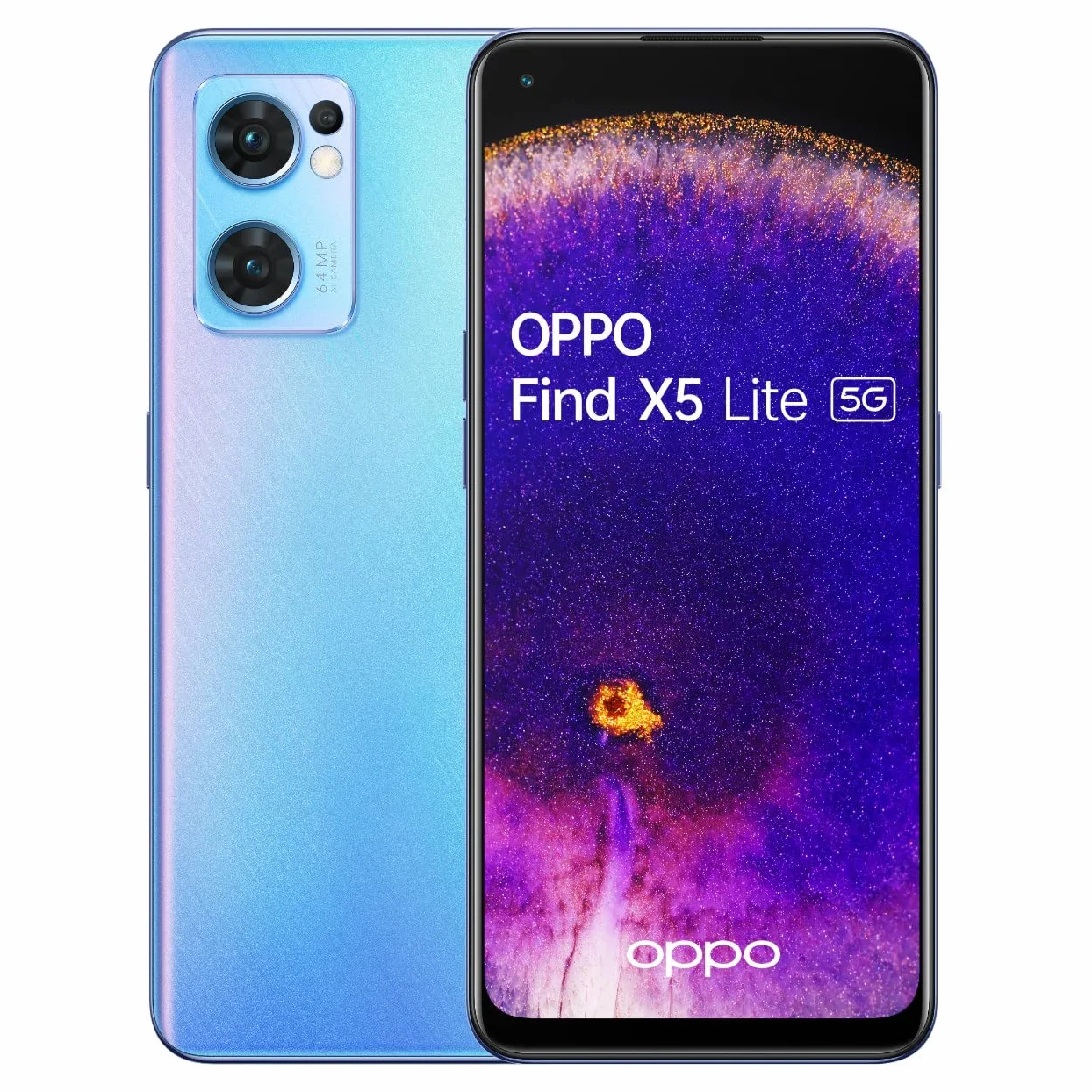 OPPO Find X5 Lite - Smartphone da 256 GB, 8 GB di RAM, Dual Sim, Startrails Blue
