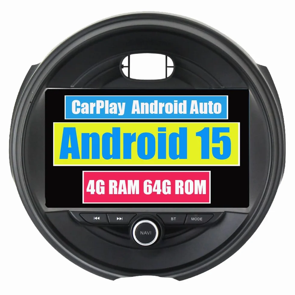 RoverOne Autoradio CarPlay per BMW Mini Cooper F54 F55 F56 F60 2015-2019 Android Touch Screen Sat Navi Bluetooth WiFi Radio Player