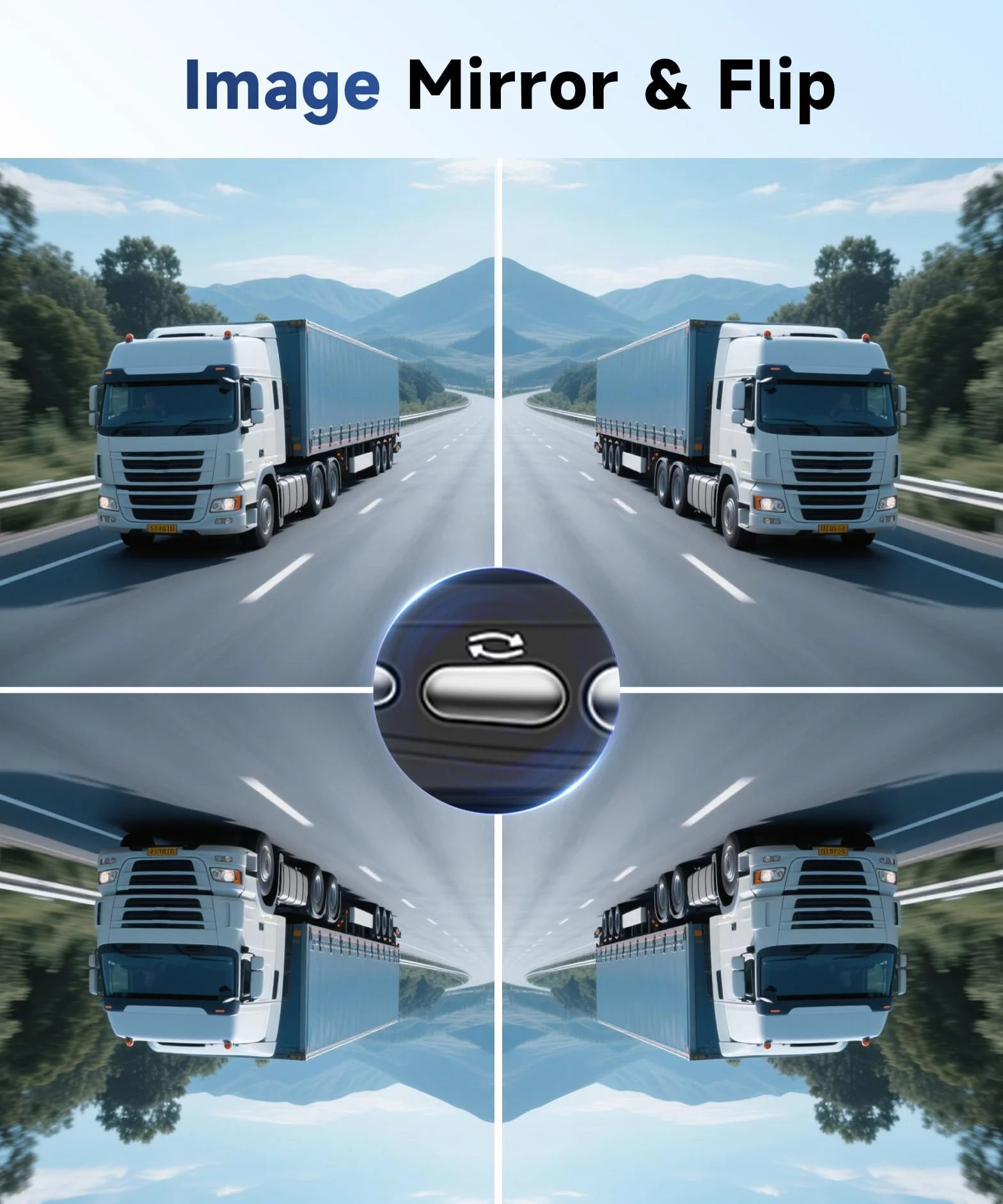 Telecamera Posteriore per Auto con 2 Telecamere, Monitor LCD da 7 Pollici Telecamera per Auto Kit,Impermeabile IP68,18IR Visione Notturna, 10M+15M Cavo Video per Auto/Bus/Camion/Camper/Furgone 12V-24V