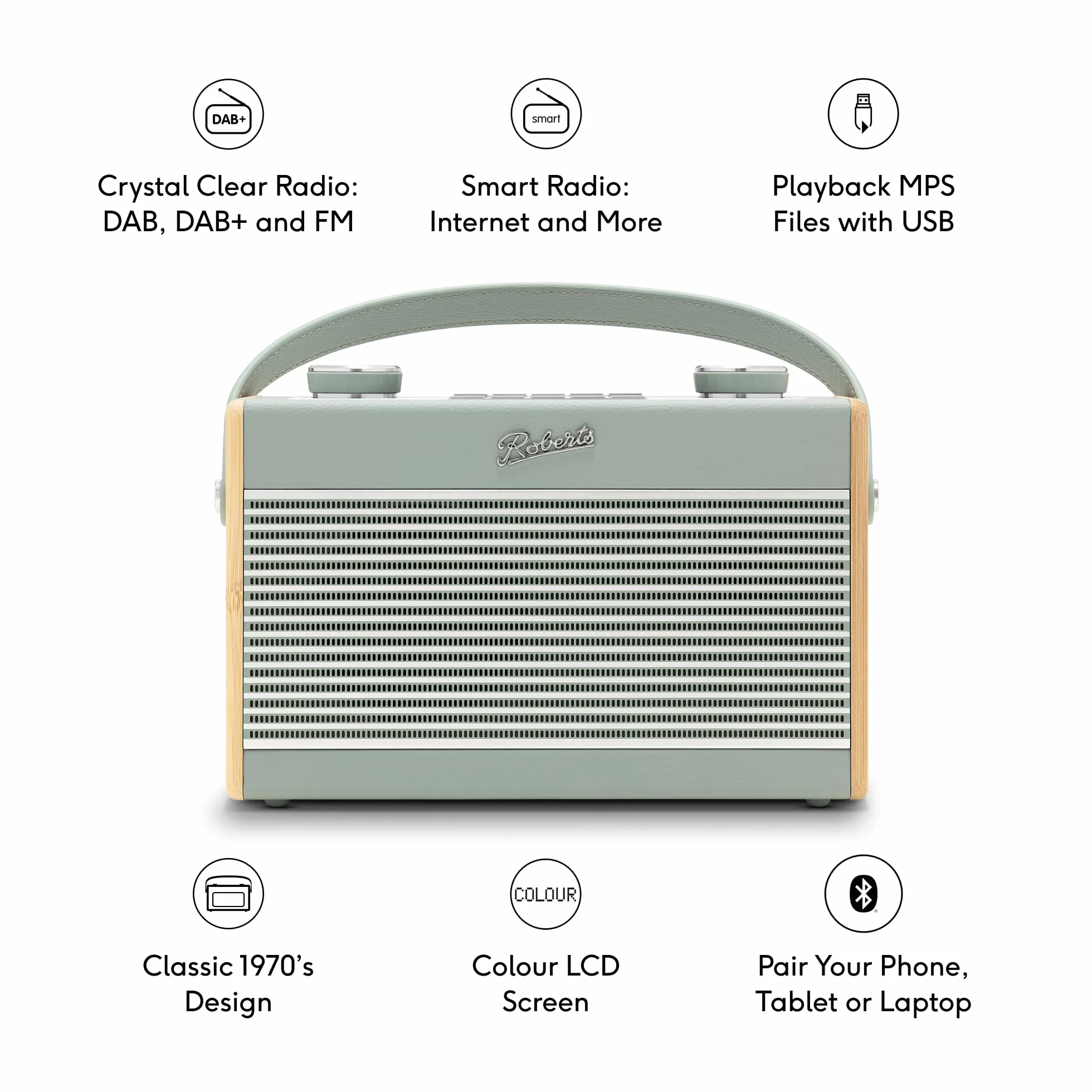Roberts RAMBLER MAX Radio digitale FM DAB DAB+ Internet Bluetooth