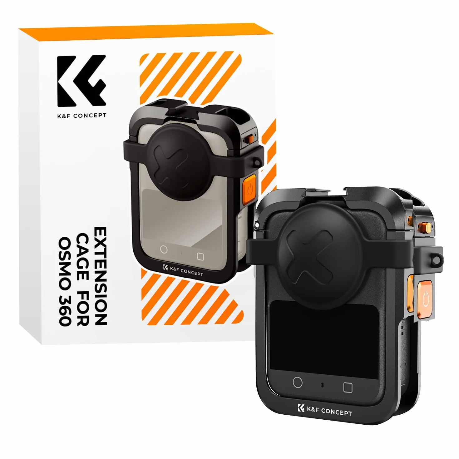 K&F CONCEPT Gabbia Metallica Compatibile con DJI Osmo 360 | Custodia Protettiva in Alluminio | Include Coprilenti in Silicone, Telaio con 2 Attacchi a Freddo e Contatti di Ricarica