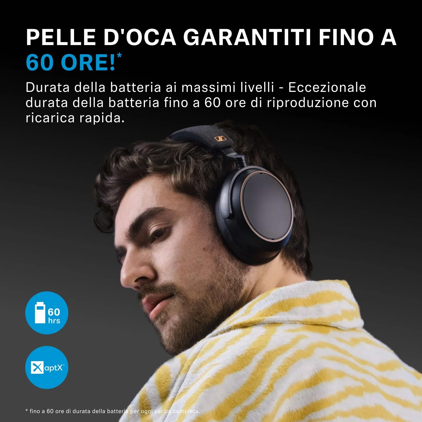 Sennheiser MOMENTUM 4 Wireless Special Edition: Bluetooth per telefonate cristalline con cancellazione adattiva del rumore, 60 h di autonomia e design pieghevole leggero, Nero/Rame