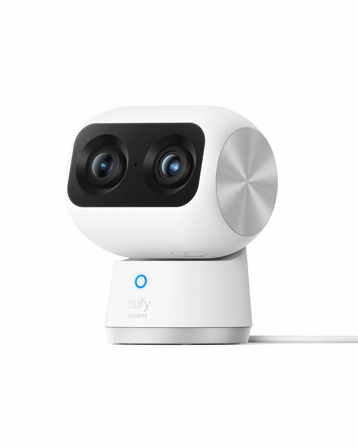 eufy Security Telecamera di sicurezza interna CAM S350, doppia risoluzione 4K UHD, zoom 8× e PTZ a 360°, ideale per baby monitor / fotocamera per animali domestici/sicurezza domestica (ricondizionato)