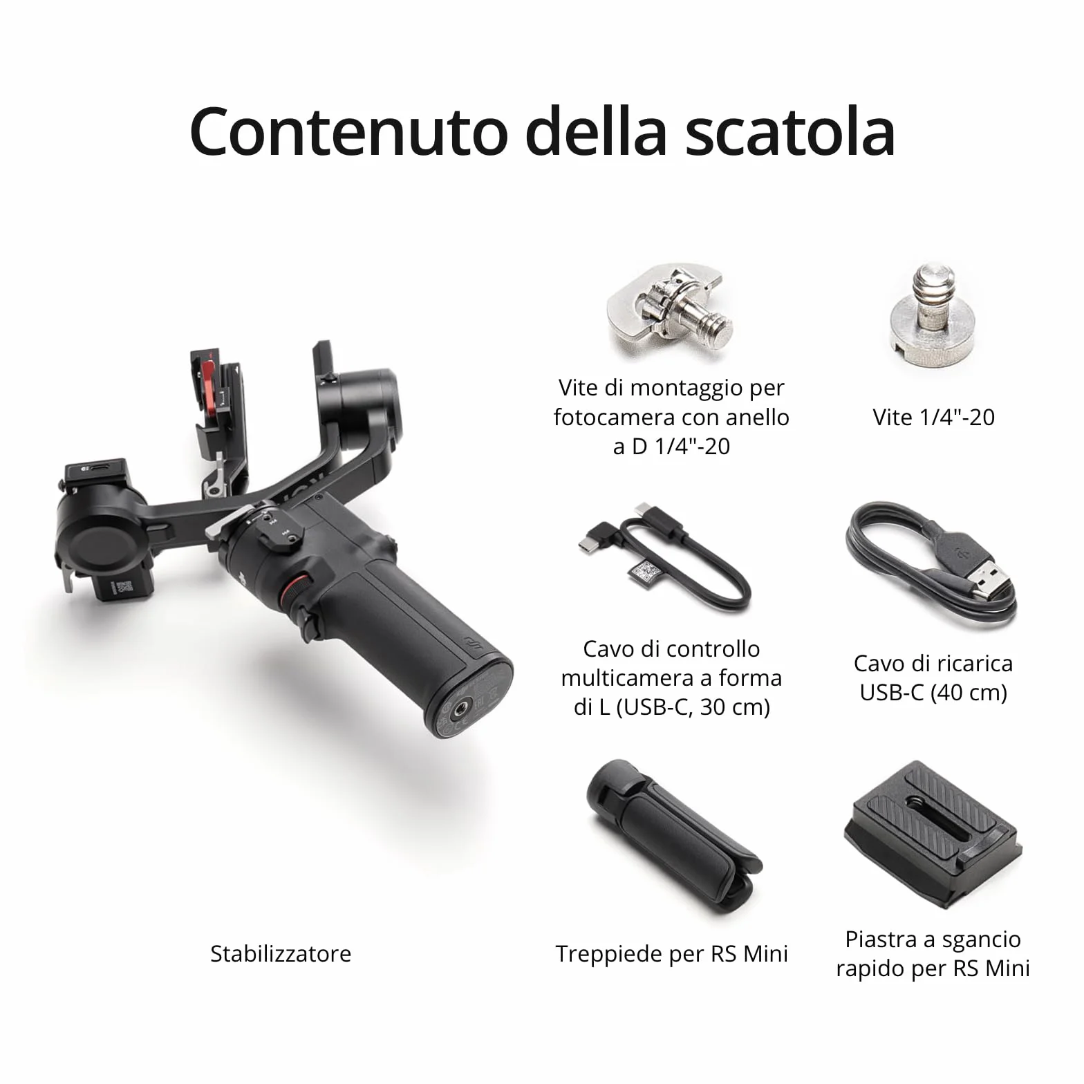 DJI RS 3 Mini, Stabilizzatore leggero a 3 assi per Canon/Sony/Panasonic/Nikon/Fujifilm, Carico utile testato di 2 kg, Controllo dell’otturatore a Bluetooth, Riprese verticali native