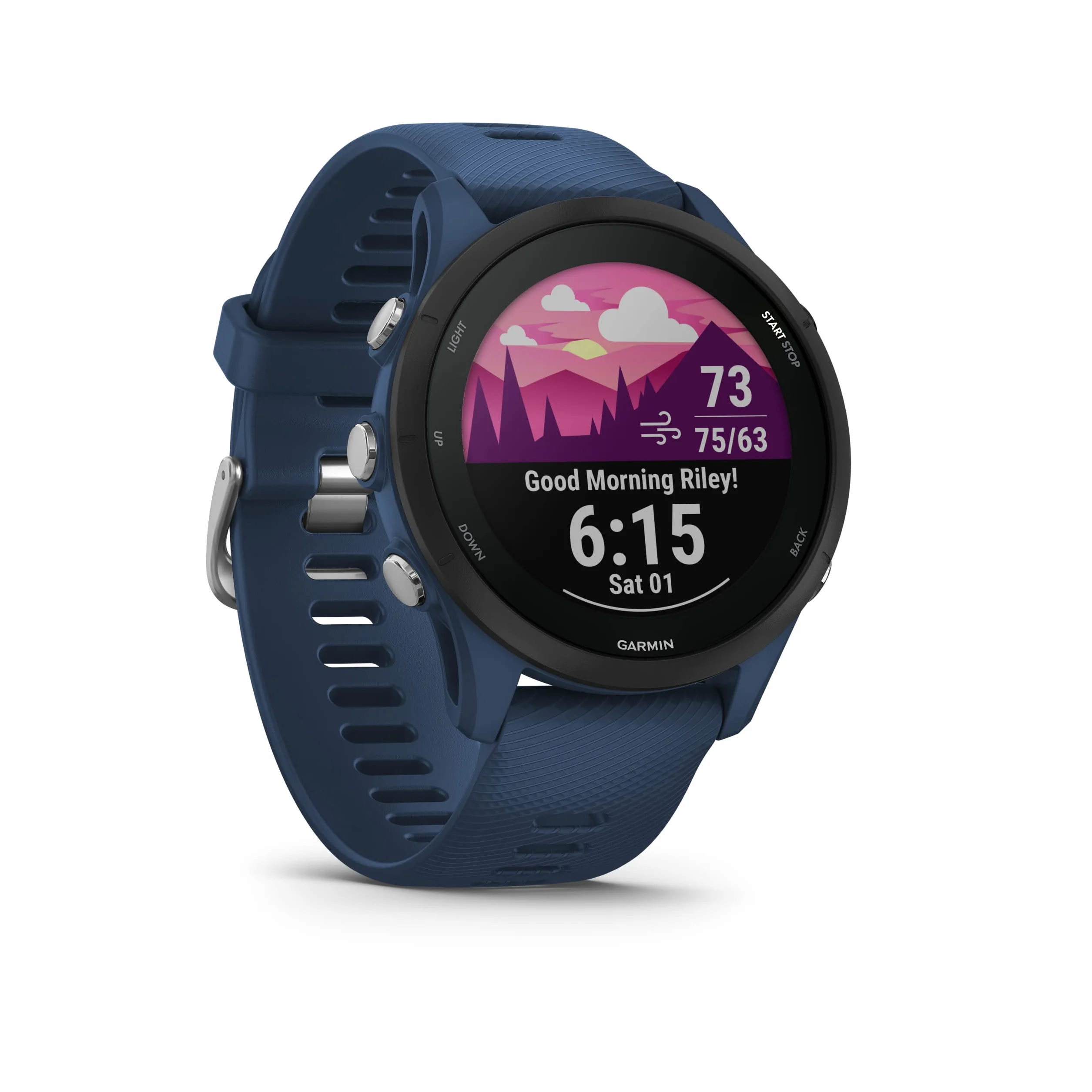 Garmin Forerunner 255 (Ricondizionato), Smartwatch per la corsa, 46mm, GPS multi-band, Cardio, VO2max, Running Power, Report mattutino, HRV Status, Piani gratuiti 5K, 10K e 21K, Recupero (Tidal Blue)