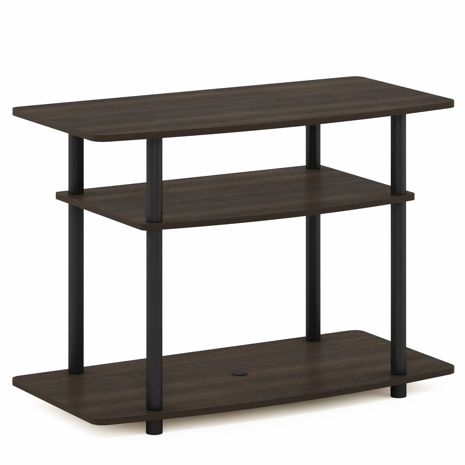 Furinno Supporti TV Senza Attrezzi, Dark Brown/Black, 3-Tier