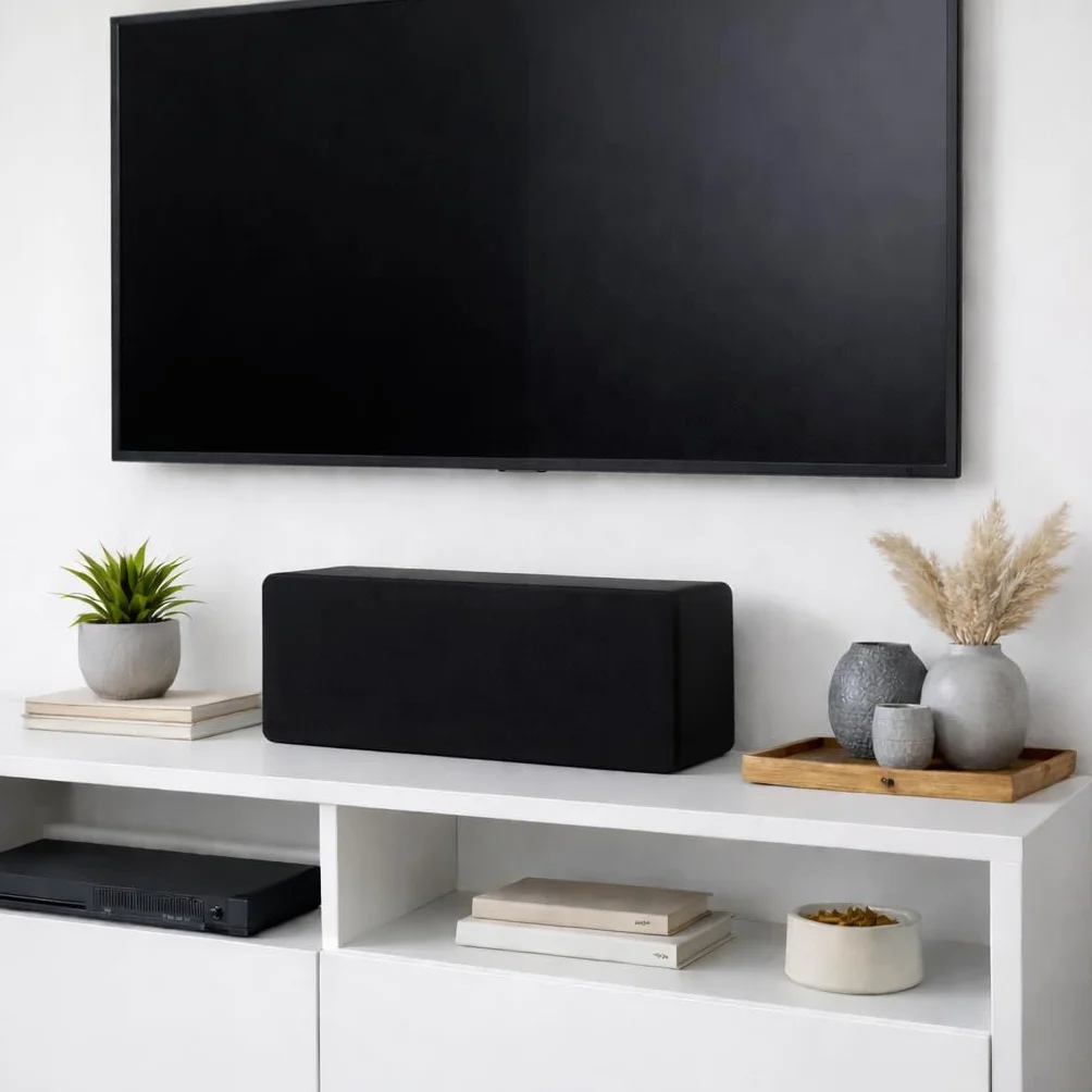 Dynavoice Magic CR-4 Nero Opaco – Diffusore Centrale Passivo 2 Vie, Woofer 2x4 + Tweeter 1", Solo 11 cm di Profondità, Bass Reflex Frontale, per Home Cinema.