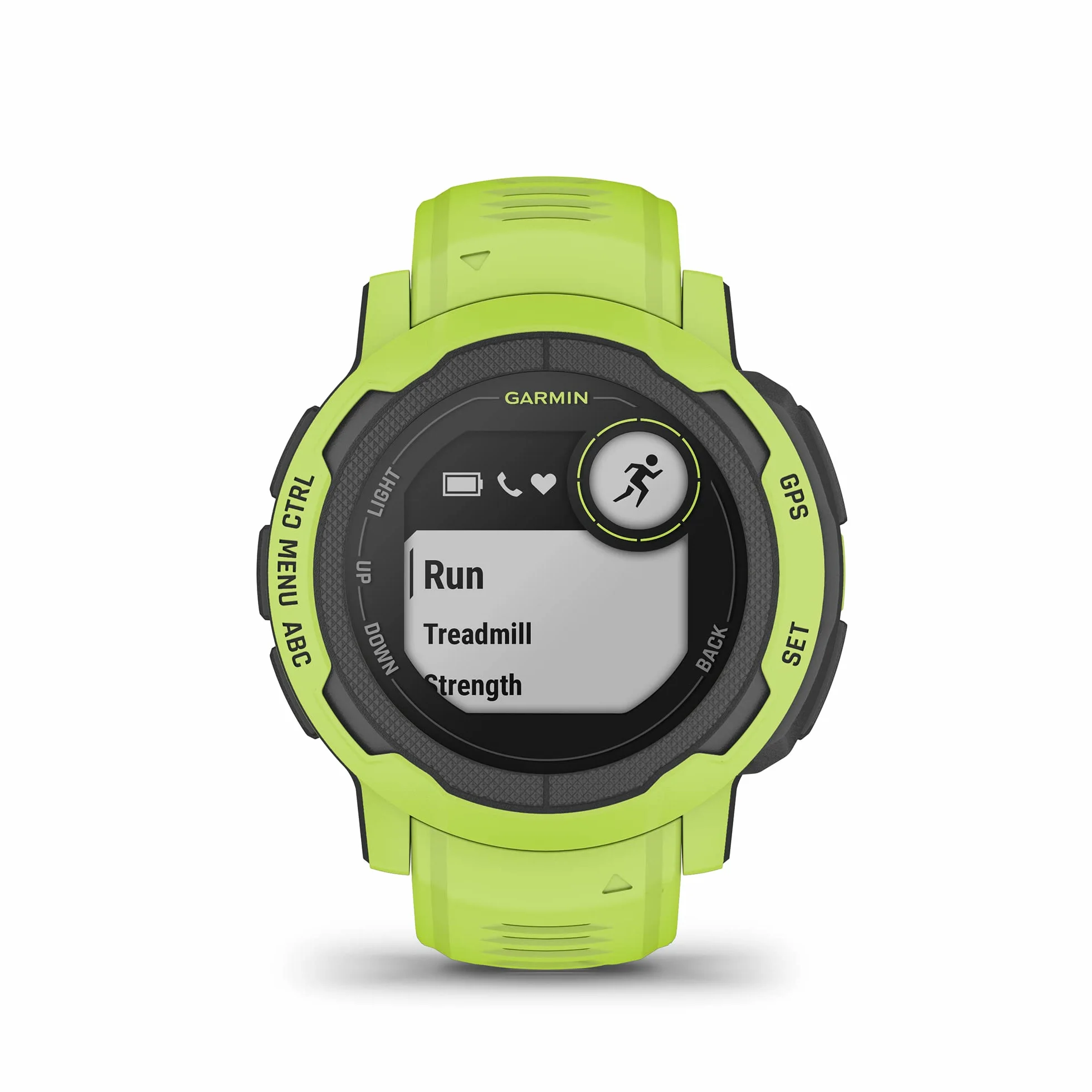 Garmin Instinct 2, Smartwatch, 45mm, Rugged design, Autonomia 28 giorni, +30 app multisport, GPS, Cardio, SpO2, Activity Tracker 24/7, Connect IQ (Electric Lime) (Ricondizionato)