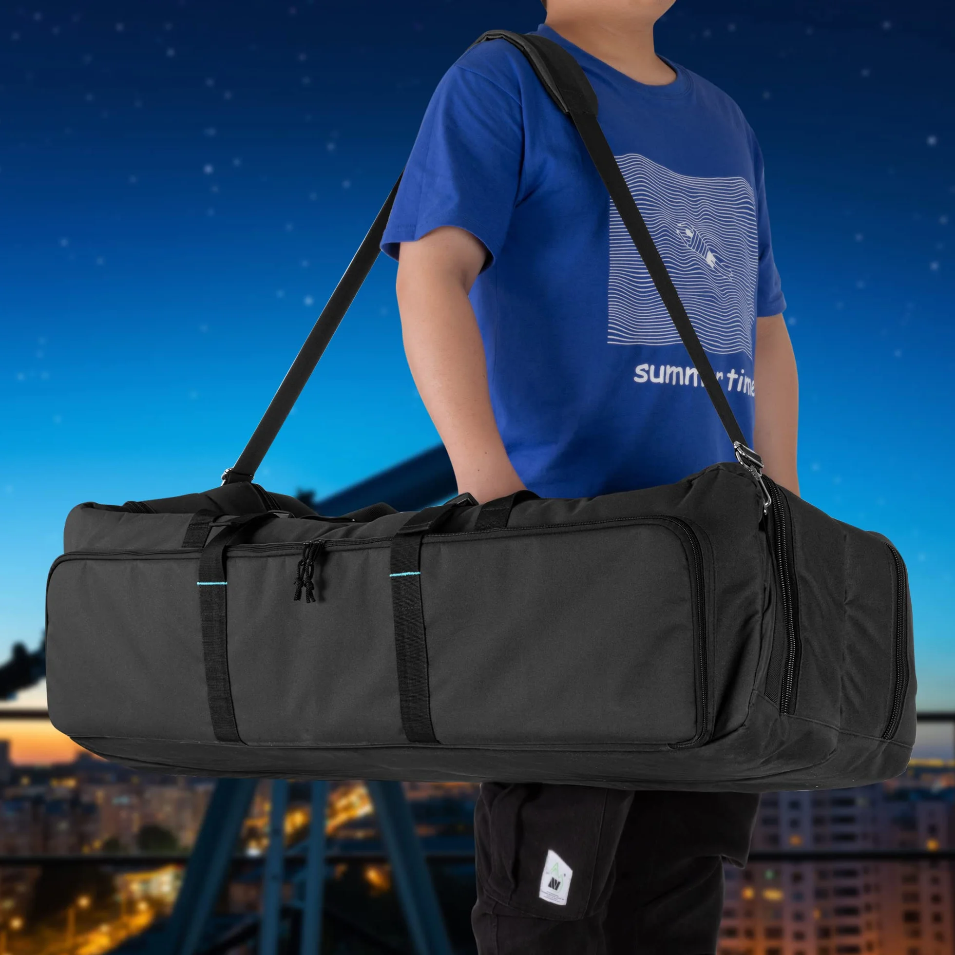 SAMDEW Caso del Telescopio, Borsa per Telescopio a Doppio Strato per lo Stoccaggio di Telescopi Astronomici, Custodia da Trasporto Imbottita per Telescopio da 103,6cm, Bonus Accessori Borsa e Tracolla