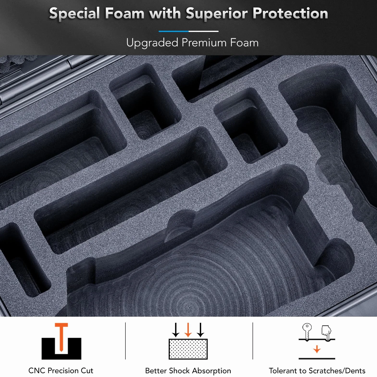 Lykus Titan M400 Custodia/Case/Valigia impermeabile per Mavic 4 Pro, RC Pro 2/DJI RC 2,Supporta 6 batterie e accessori in Fly More Combo/Creator Combo[SOLO CUSTODIA]