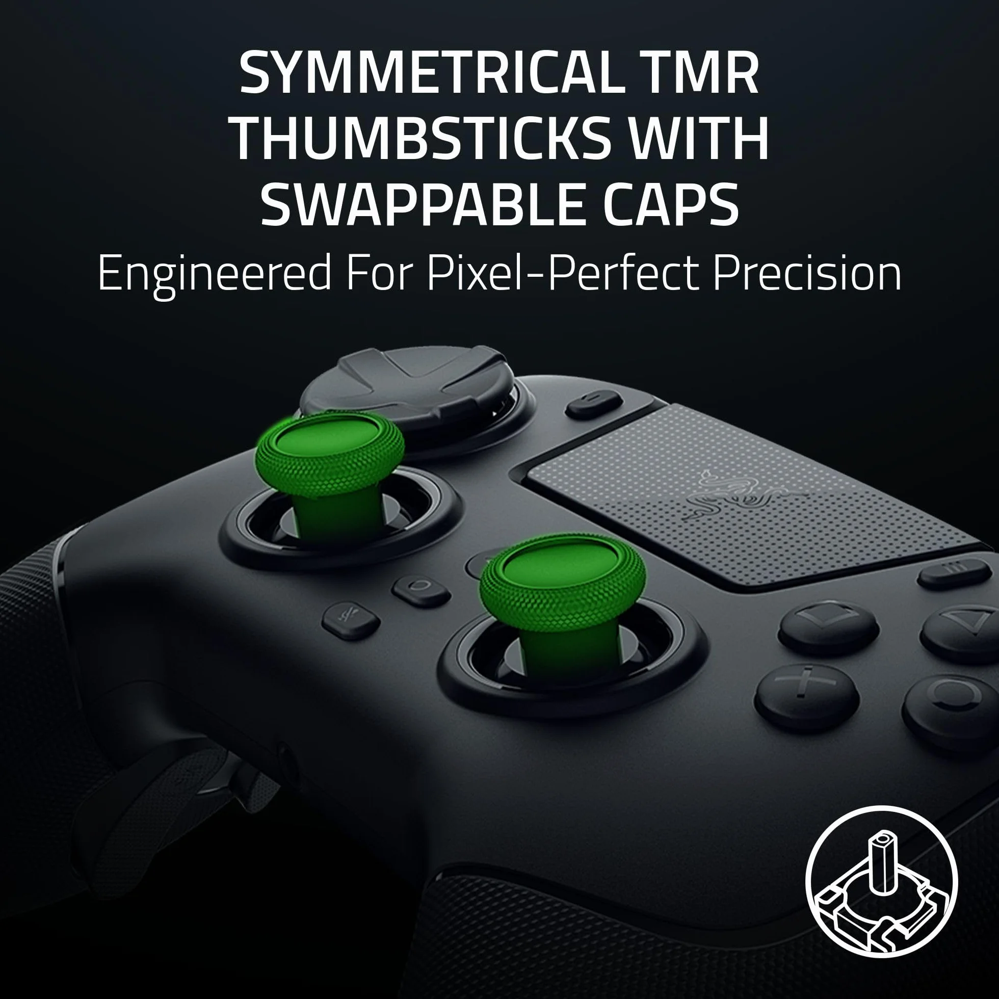 Razer Raiju V3 Pro Controller Wireless: licenza ufficiale per PlayStation, PS5, PC - Prestazioni di livello eSport senza ritardi - 6 pulsanti rimappabili - Thumbstick personalizzabili - Trigger veloci