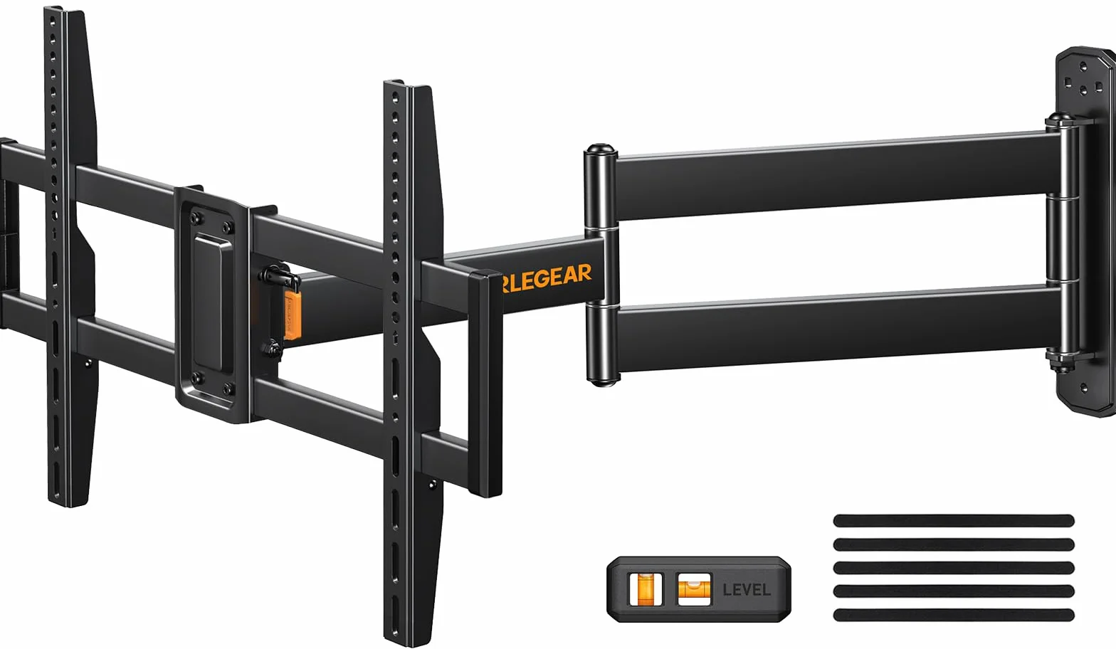 Perlegear Supporto TV Parete Braccio Extra Lungo 822mm 32-75 Pollici 45 kg Girevole Inclinabile Orientabile VESA 600x400mm