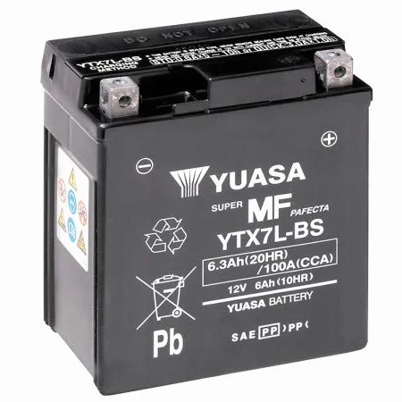 YUASA YTX7L-BS BATERIA MOTO 12V 6Ah