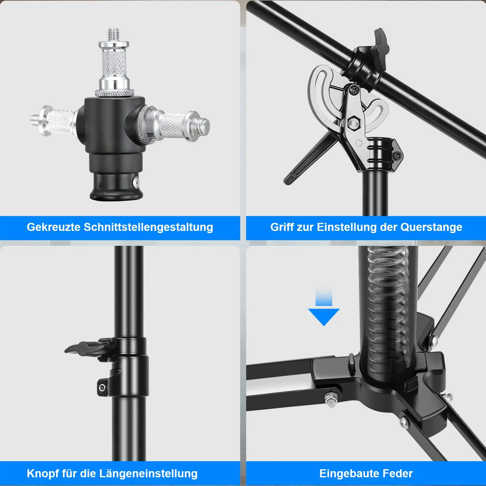 Soonpho 13.2ft/400cm Stativo Fotografico,Supporto Resistente per Luce con 190cm Boom Arm e Sacchetto di Sabbia,Stativo in Lega di Alluminio Rotante per Softbox,Fotografia