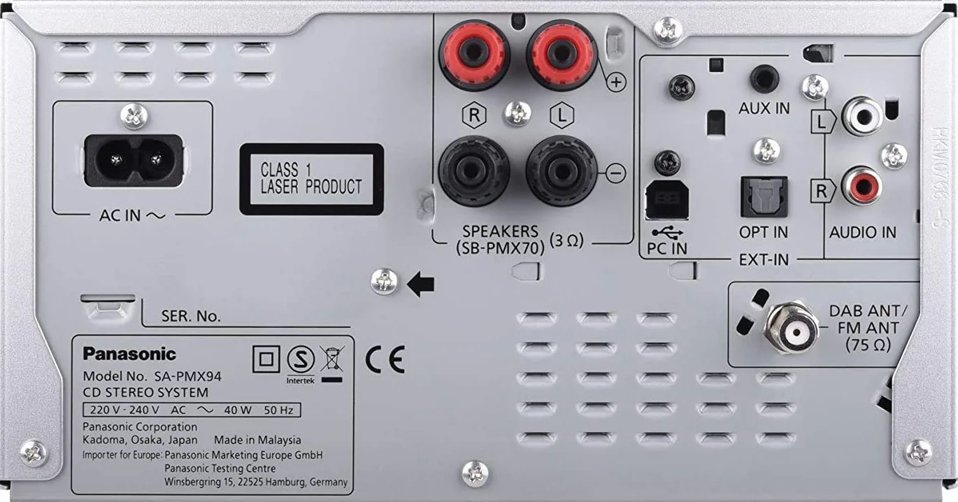 Panasonic SC-PMX94EG-S Home-Stereoanlage Heim-Audio-Mikrosystem Schwarz - Silber 120 W (SCPMX94EGS)