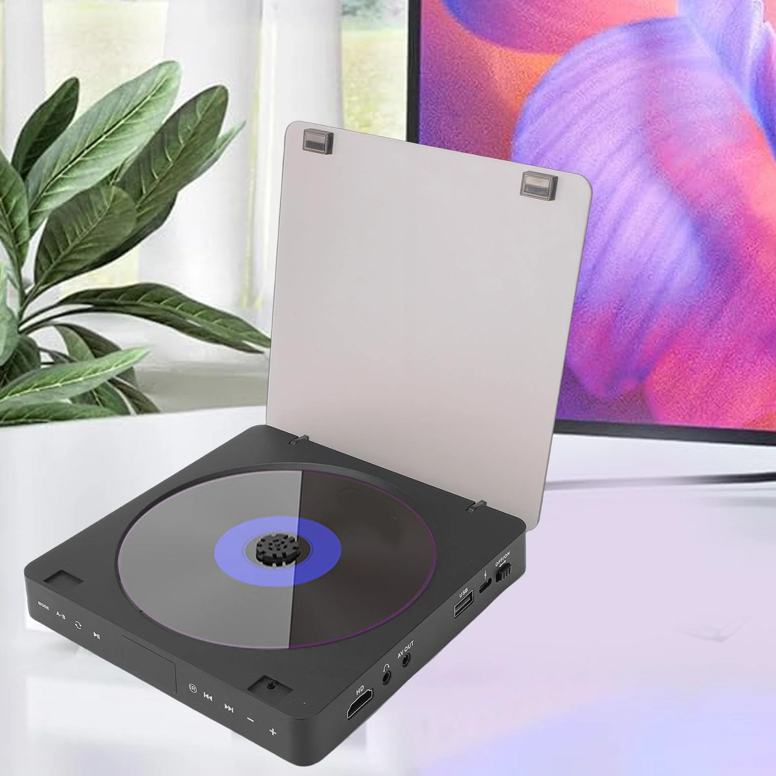 Tosuny Lettore DVD HDMI per TV, Lettore DVD HD 1080P per Tutte le Regioni con Telecomando e Porta HDMI/AV, Supporta Scheda USB/TF, Compatibile con Siste ma PAL/NTSC