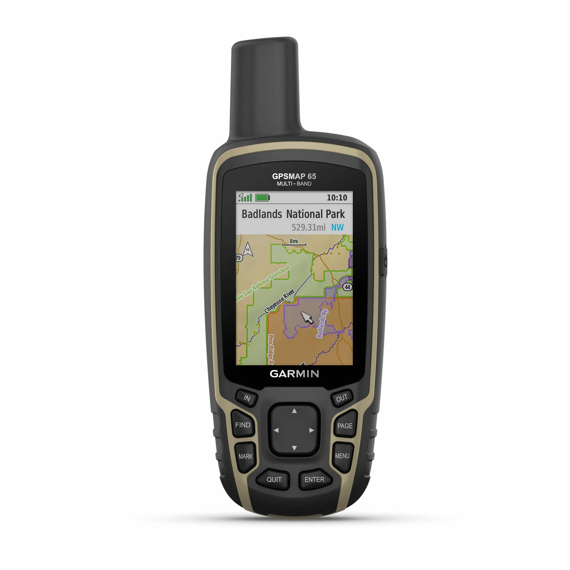 Garmin GPSMAP 65, palmare a pulsante con supporto satellitare esteso e tecnologia multi-banda, display a colori da 2,6", 010-02451-00