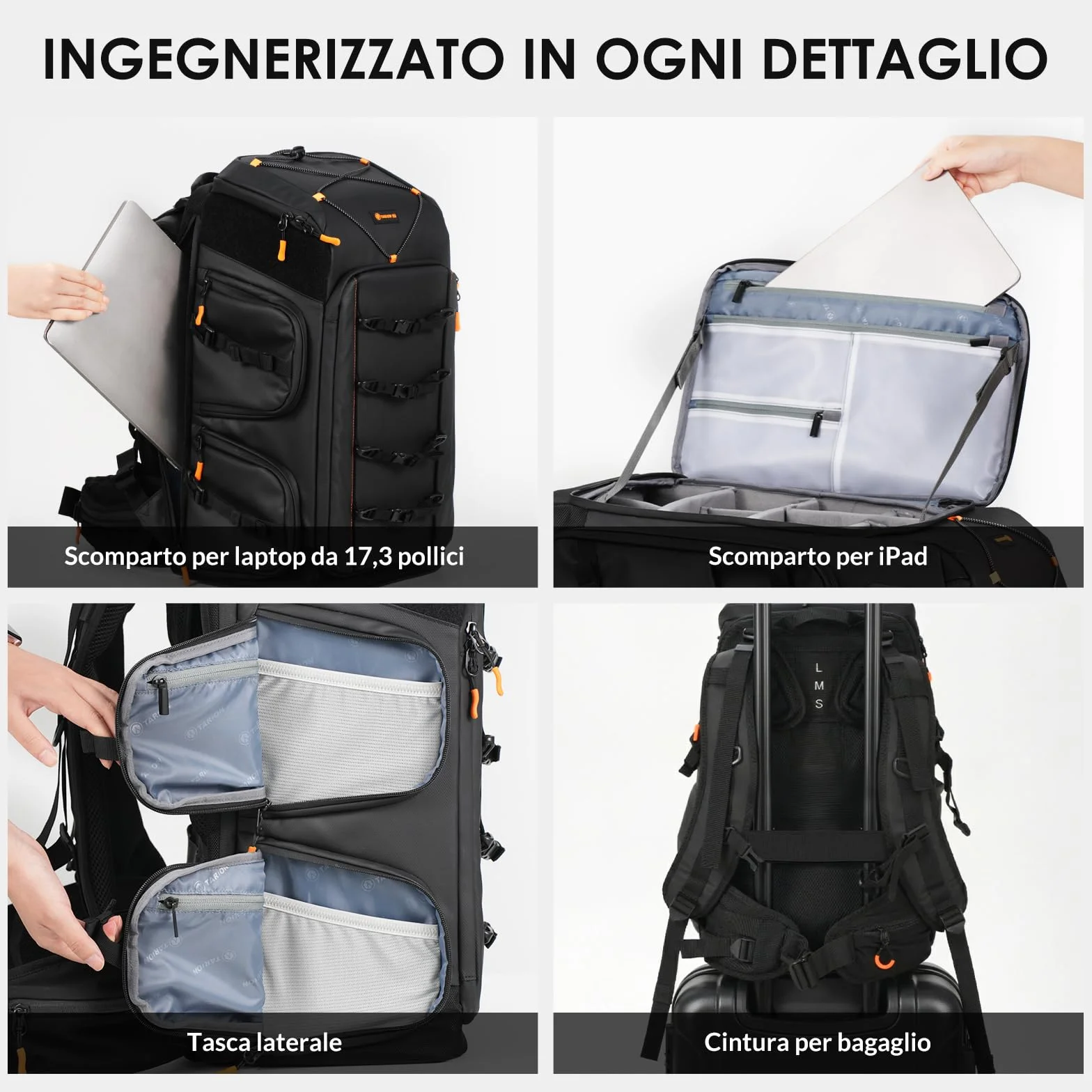 TARION Zaino per Drone FPV e macchina Fotografica: Zaino Professionale Impermeabile per Fotocamera Borsa Fotografica per Quadricottero da Corsa FPV Accessori per il Controllo Remoto