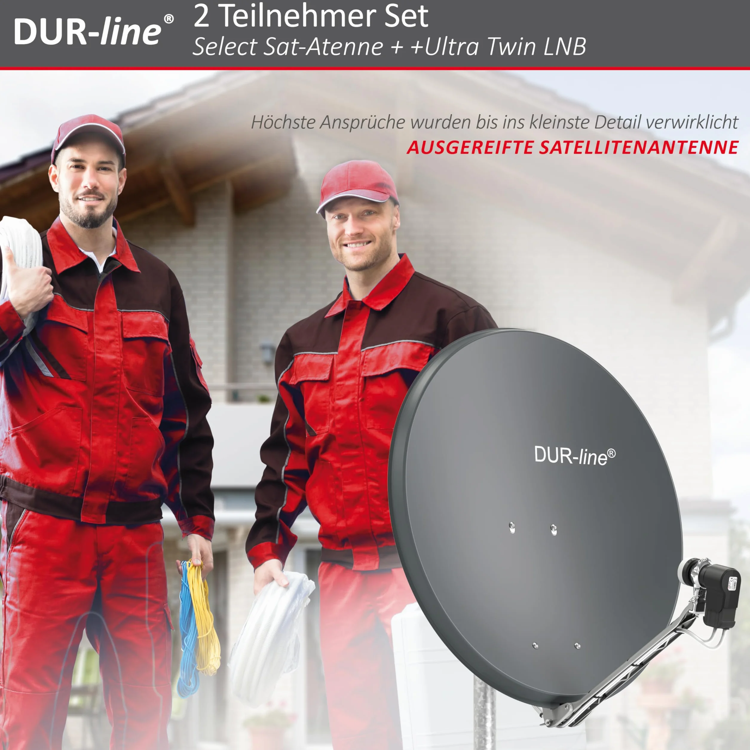 DUR-line Set antenna satellitare Select 75/80 [LNB, commutatore]