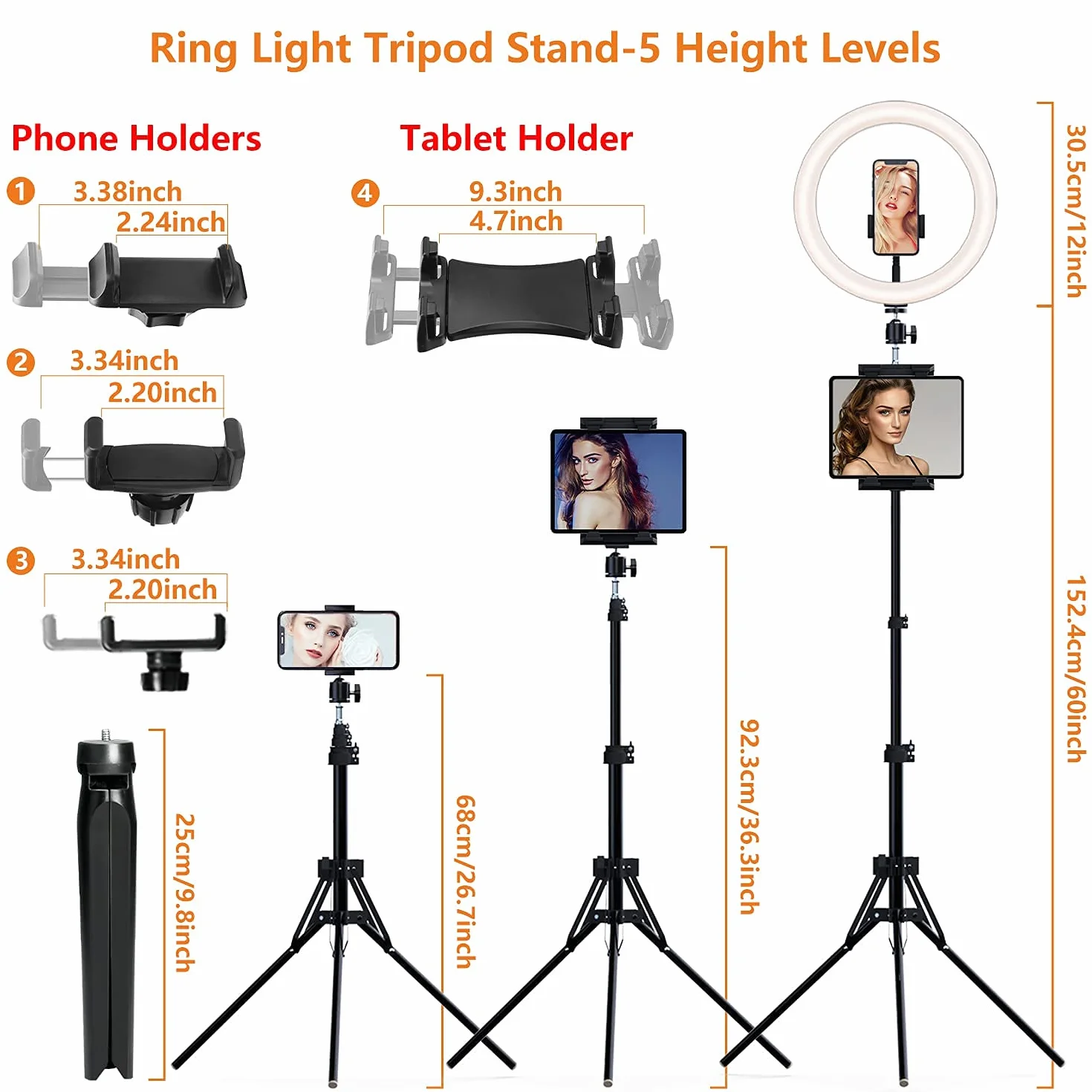 12" Ring Light Professionale con 72" Treppiede Alta, PEYOU Luce ad Anello LED, 3 Modalità Colore e 10 Luminosità,con Telecomando Bluetooth,Luce Per Selfie Trucco,Tiktok Youtube live Fotografia