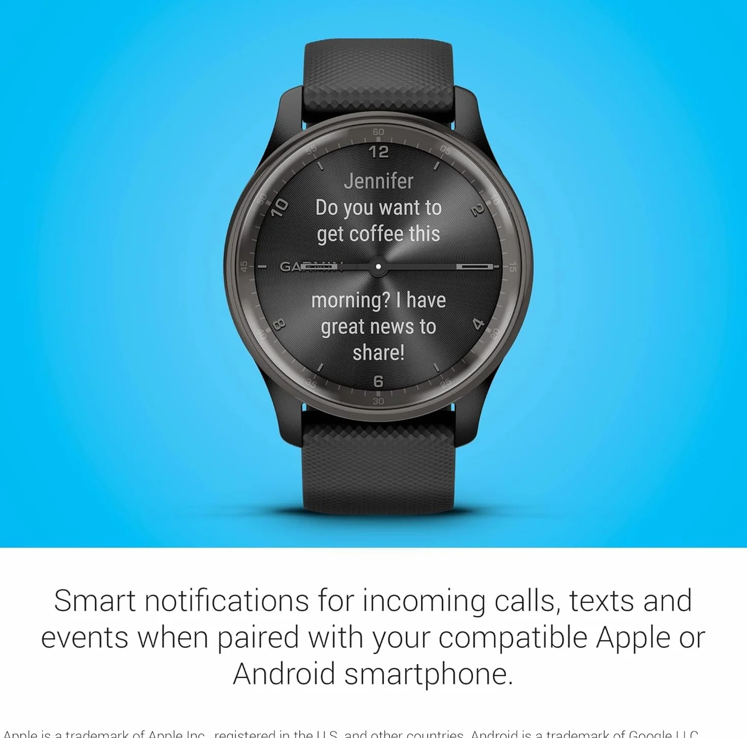 Garmin vívomove Trend, Smartwatch, Cassa 40mm, Touchscreen LCD e Lancette, Notifiche, SMS emergenza, Cardio, SpO2, GPS connesso, Monitoraggio 24/7, Sleep Score (Peach Gold & White) (Ricondizionato)