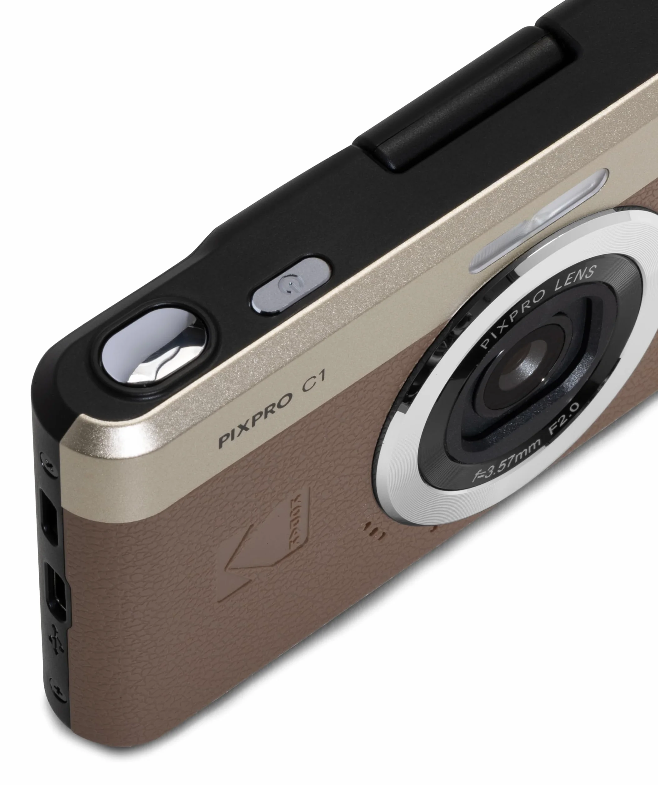 KODAK Pixpro C1 Fotocamera Digitale Ultra Compatta 13MP BSI CMOS Zoom 4X Schermo LCD 2,8" Flash LED Marrone