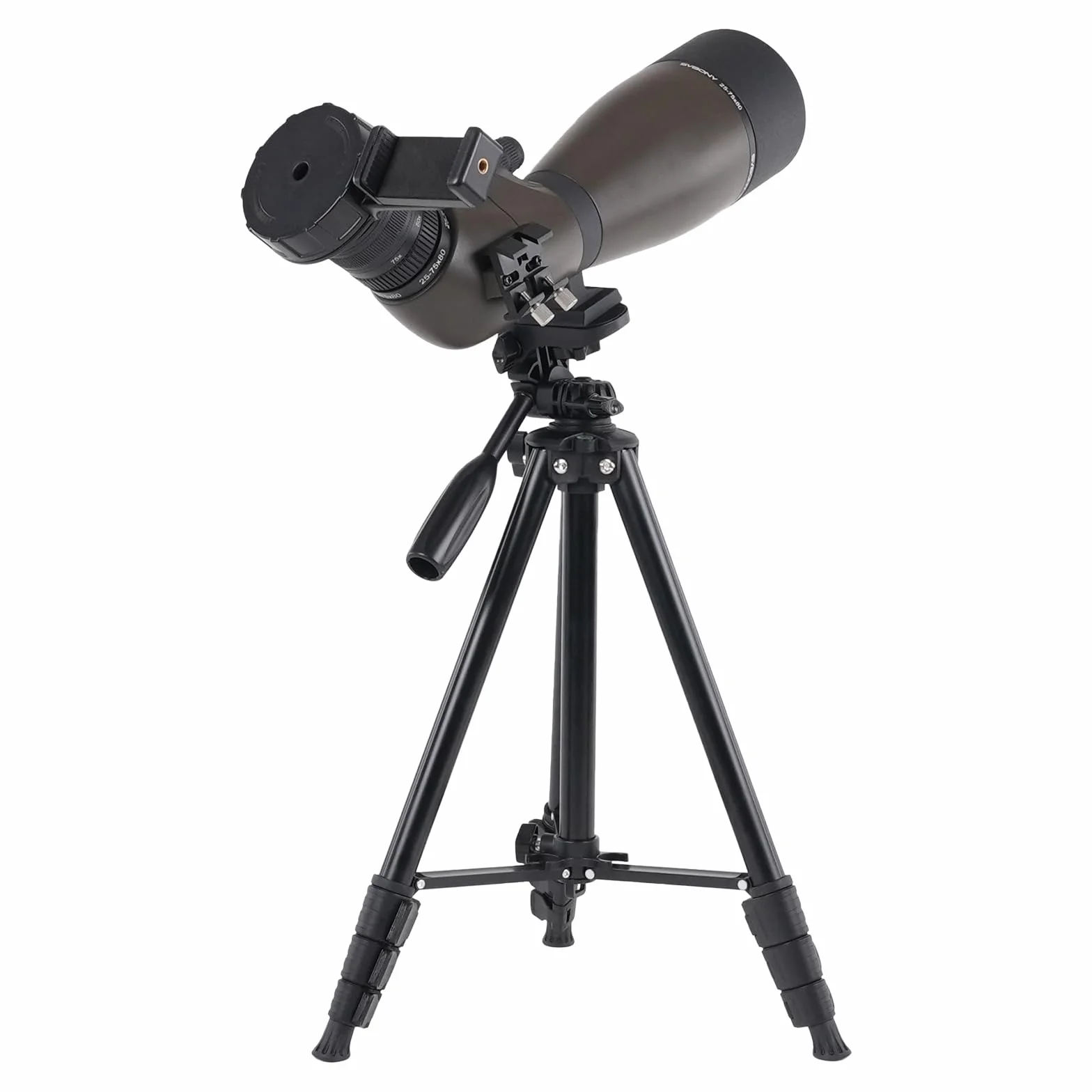 Svbony SV29 25-75x80mm Cannocchiale con attacco a coda di rondine e Treppiede, ampio campo visivo, prisma di Porro FMC, con adattatore per smartphone per tiro al bersaglio, birdwatching e osservazione